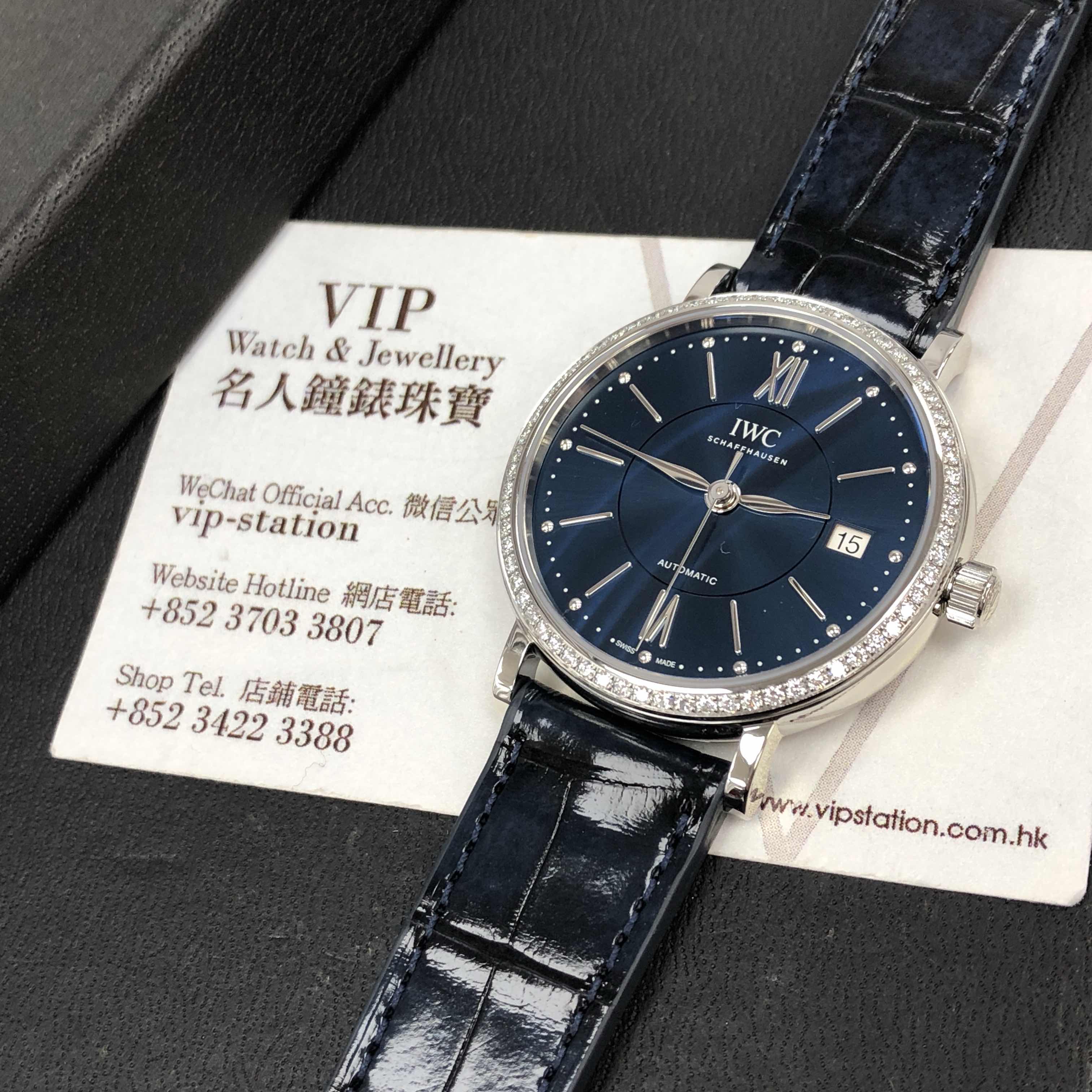 IWC IW458111 Portofino Automatic Blue Dial Leather Strap Steel Replica Watch - Image 5