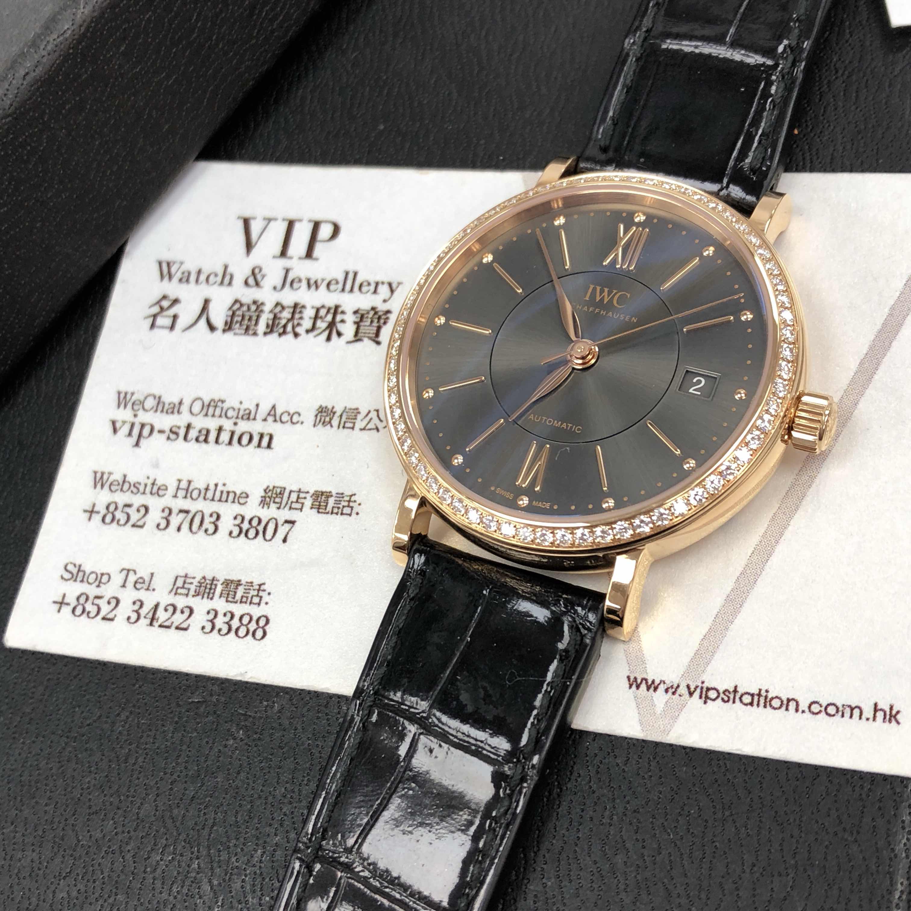 IWC Portofino IW458108 Automatic 18kt Rose Gold Dark Grey Dial Replica Watch - Image 5