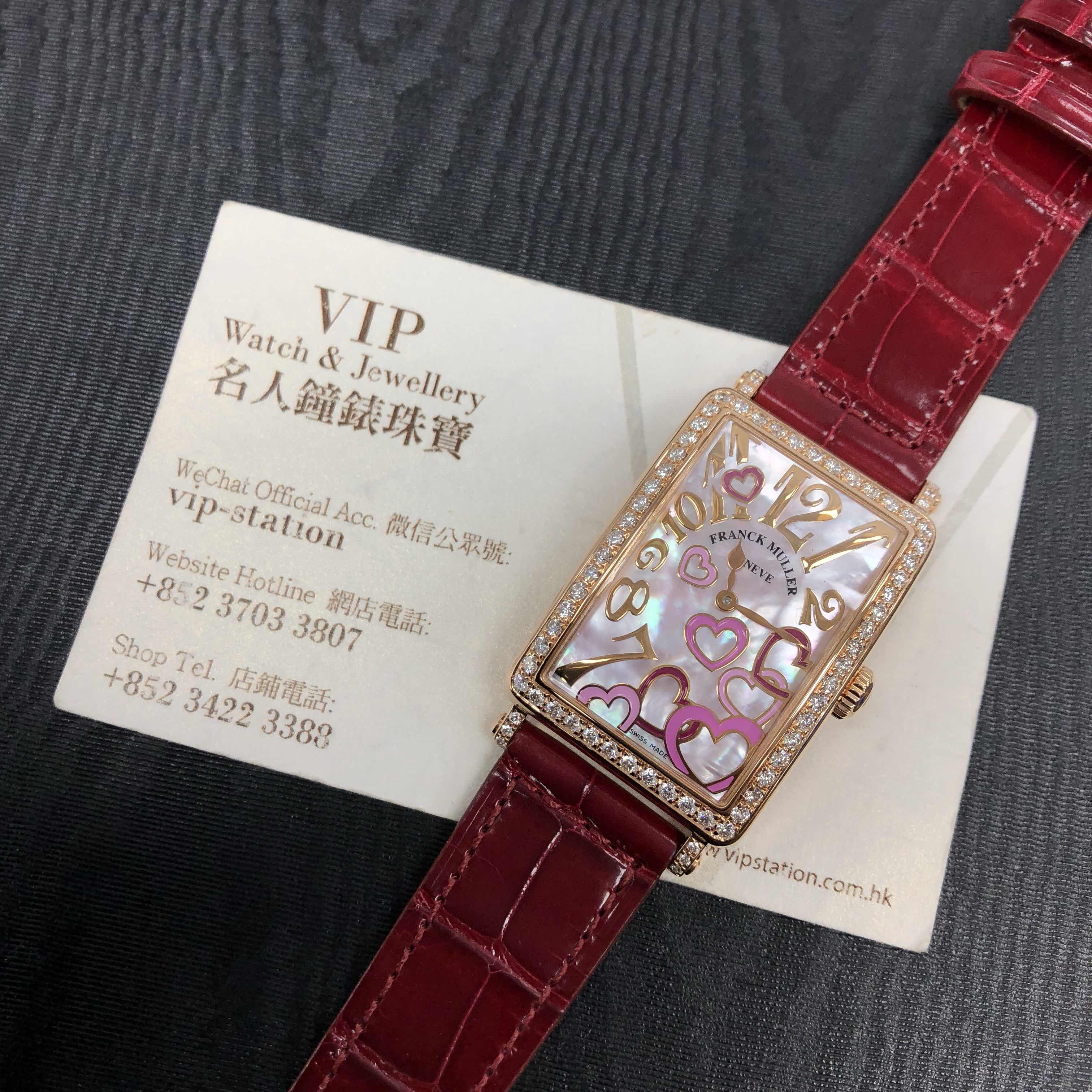 Franck Muller 952 QZ REL MOP RS D 1R CRASY HEART 5N Long Island Quartz 18kt Rose Gold Diamond Bezel - Image 5