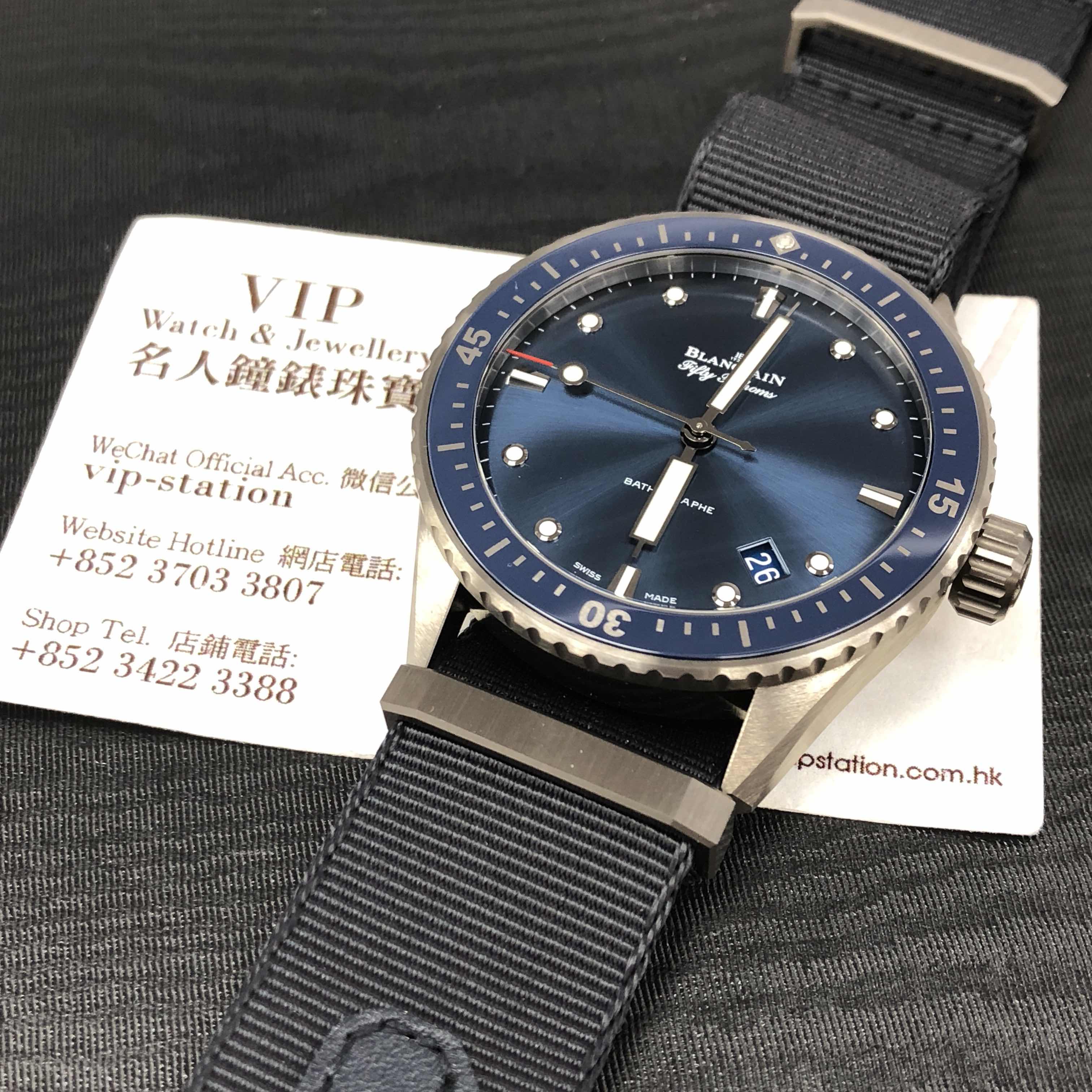 Blancpain Fifty Fathoms 5000-0240-NAOA Automatic Blue Dial Ceramic Replica Watch - Image 5