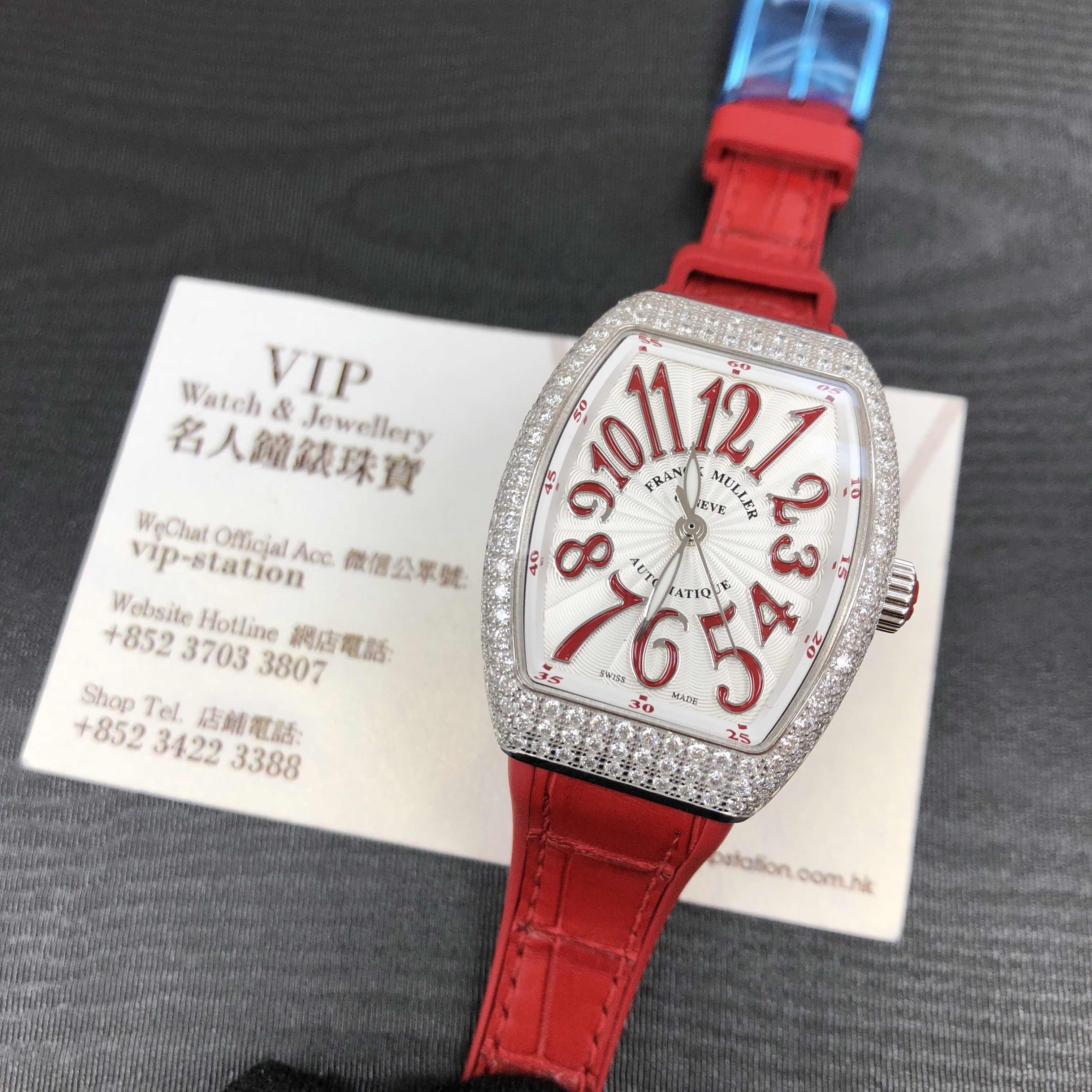 Franck Muller V 29 SC AT FO D AC.RG Vanguard Replica Watch, Automatic, White Dial, Red Alligator - Image 5