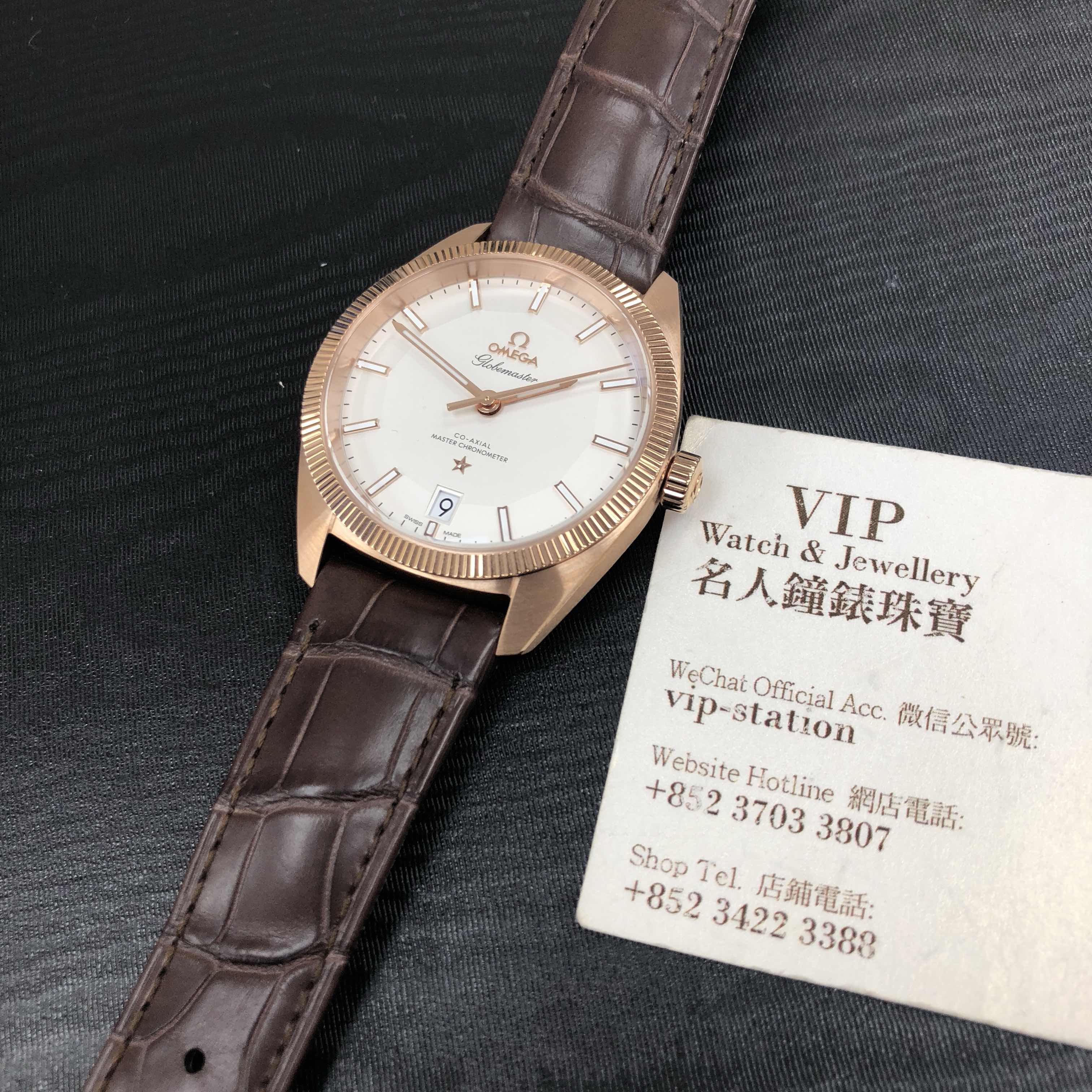 Omega Replica Watch 130.53.39.21.02.001 Automatic 18kt Rose Gold, White Dial, Leather Strap - Image 5