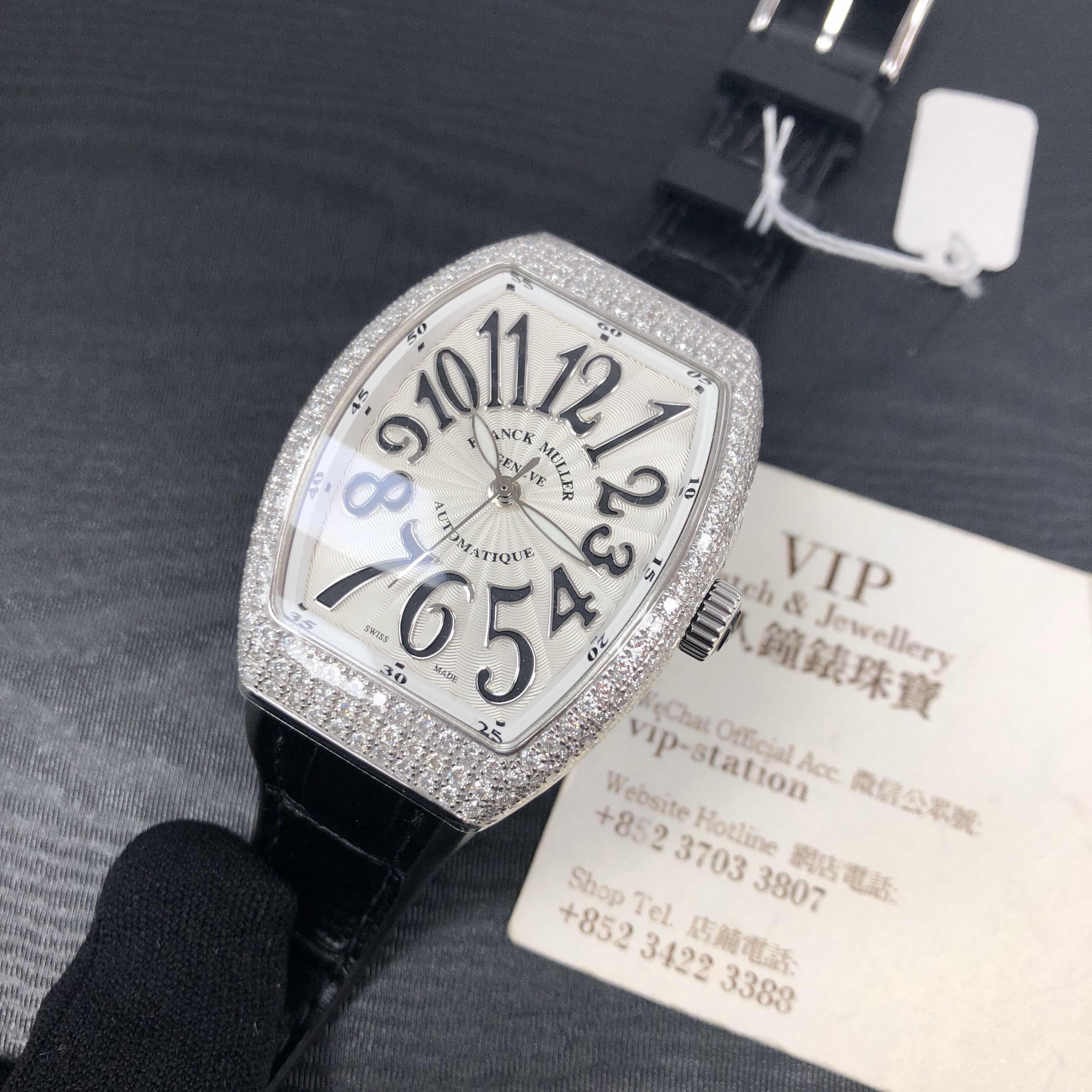 Franck Muller V 35 SC AT FO D AC.NR Vanguard Replica Watch, Automatic, White Dial, Steel & Diamonds - Image 5