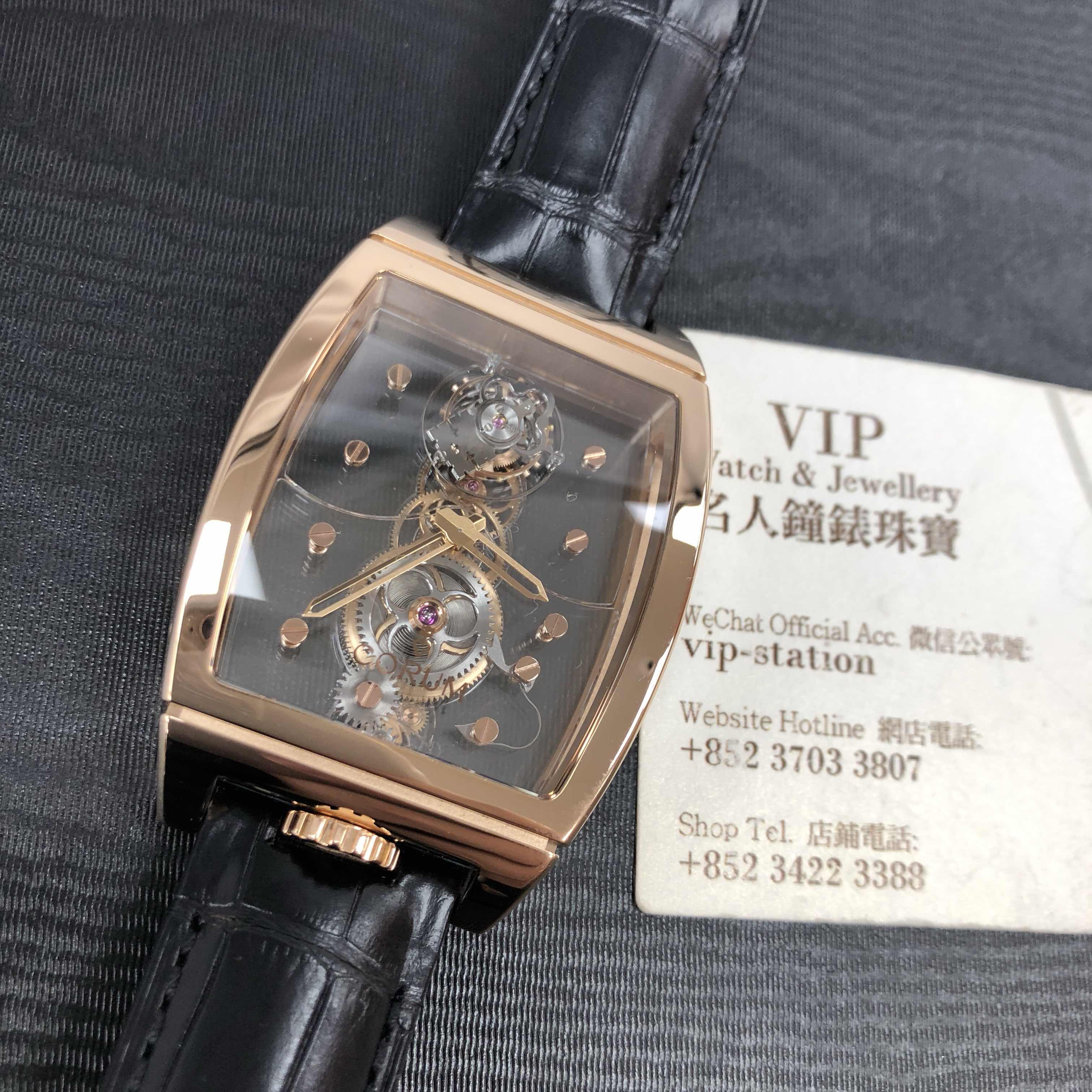 Corum 100.160.55/0F01 0000 - Replica Watch - Manual Wind - 18kt Rose Gold - Transparent Dial - Image 5