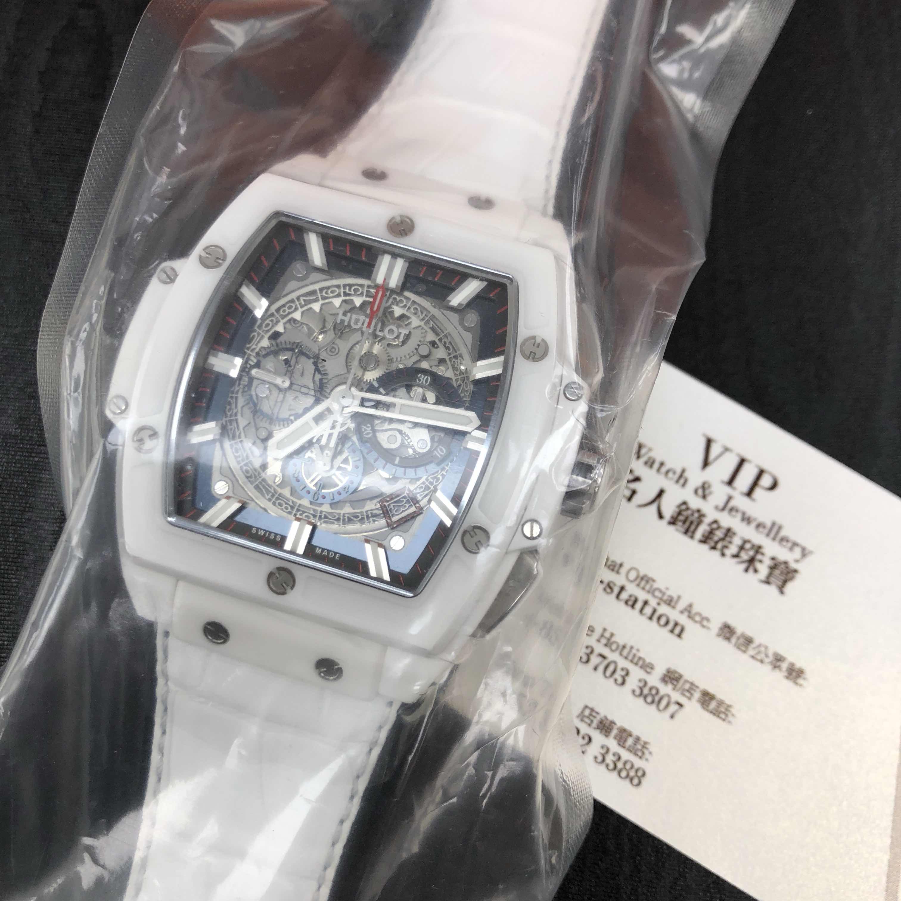 Hublot 601.HX.0173.LR Replica Watch - Automatic Ceramic Movement, Silver Dial, White Rubber Strap - Image 4