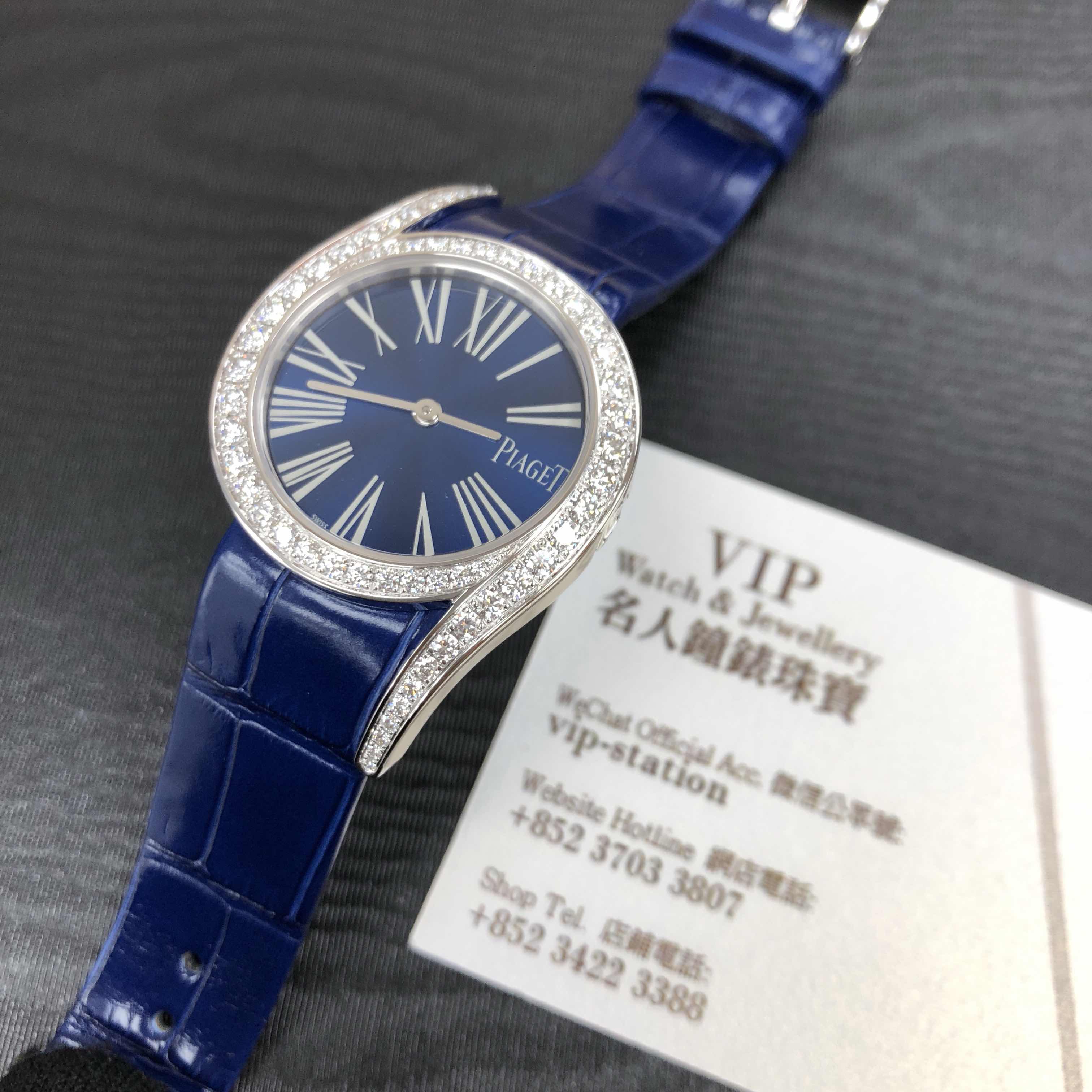 Piaget G0A42163 Limelight Replica Watch, 18kt White Gold & Diamond Case, Blue Dial, Quartz - Image 5