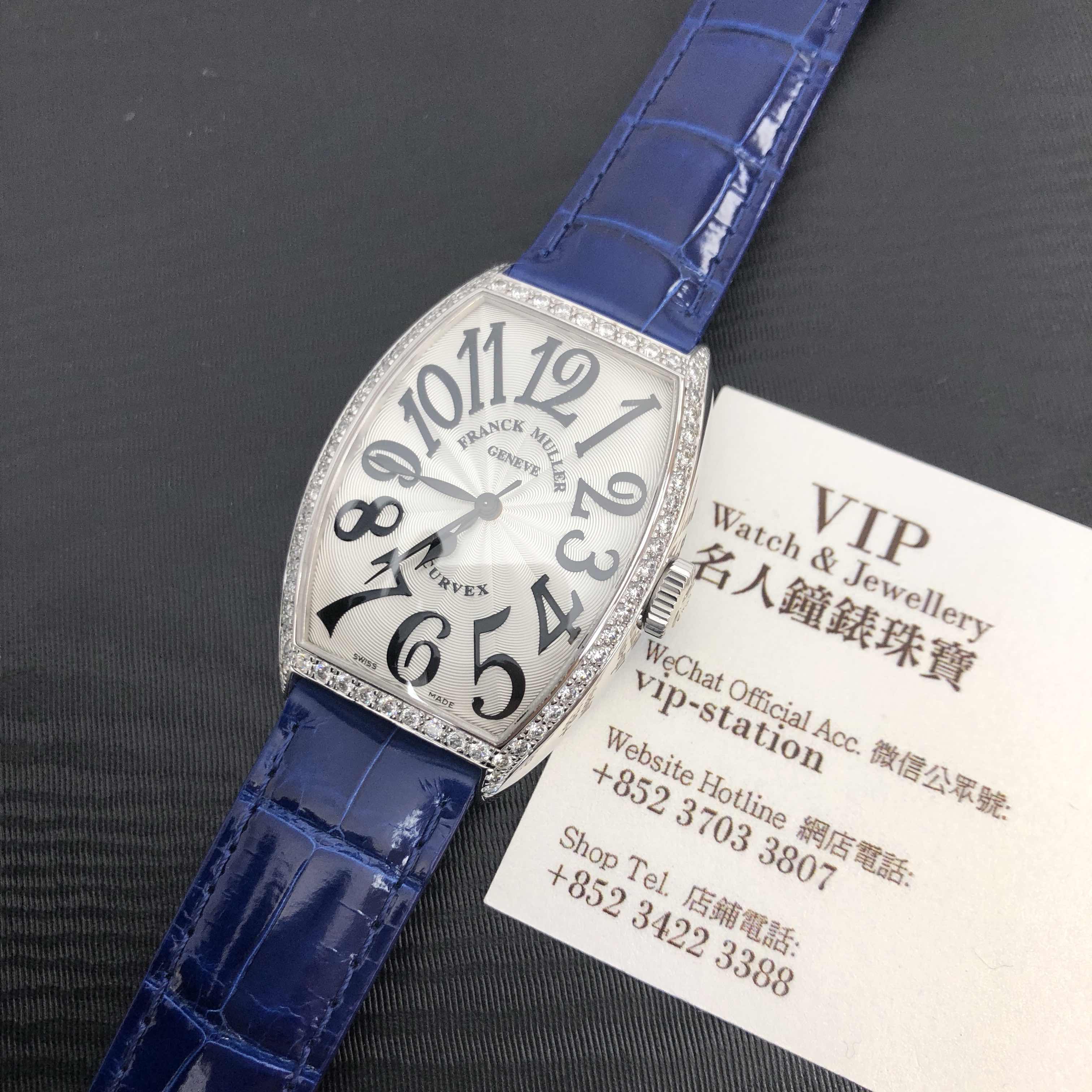 Franck Muller 5851 SC D 1R AC Cintree Curvex Automatic Silver Dial Blue Alligator Strap Replica - Image 5