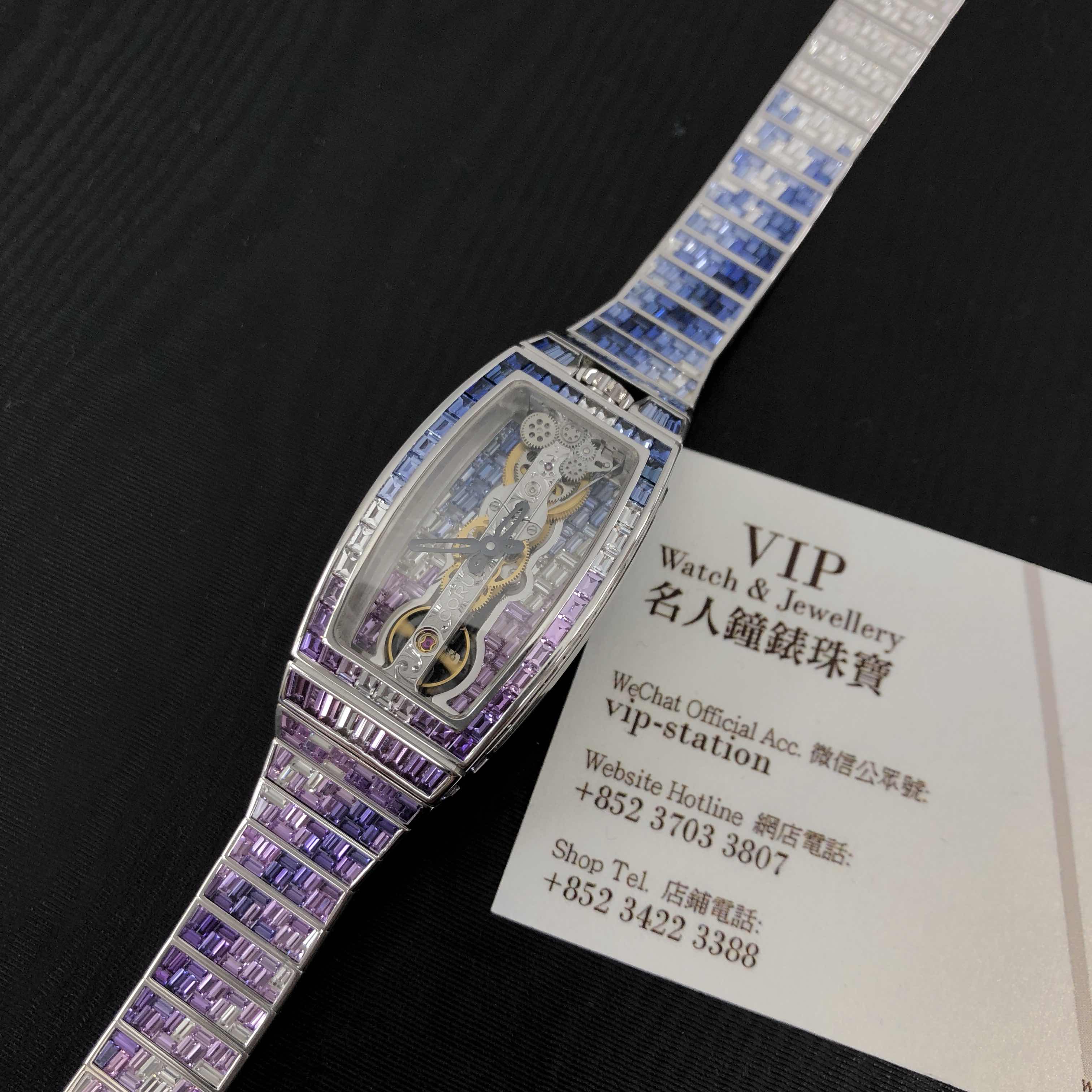 Corum 113.223.69/V603 GR13G Golden Bridge Replica Watch, 18kt White Gold Diamond Case, Manual Wind - Image 5