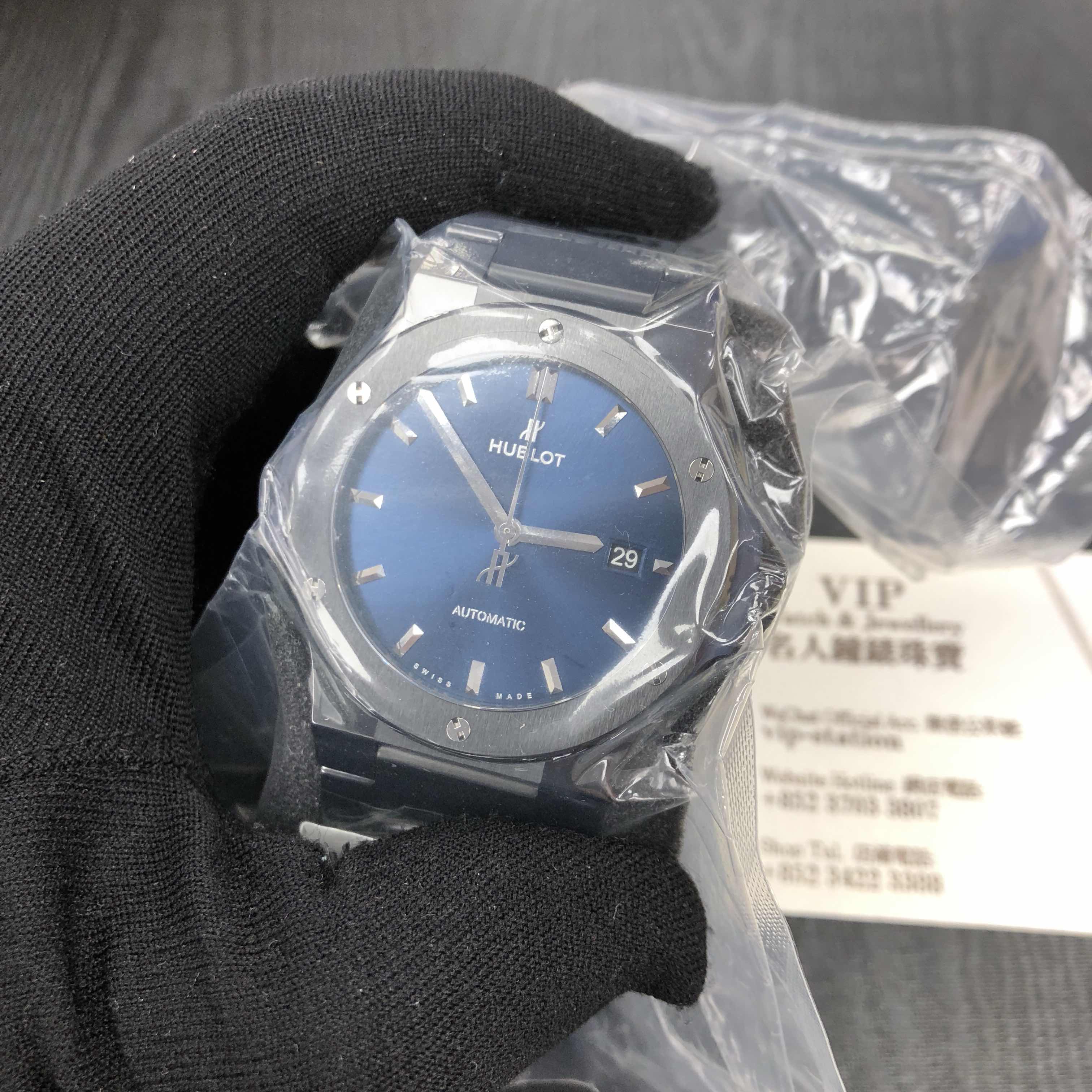 Hublot 548.CM.7170.CM Classic Fusion Auto Stainless Steel Replica Watch, Swiss Movement, Blue Dial - Image 3