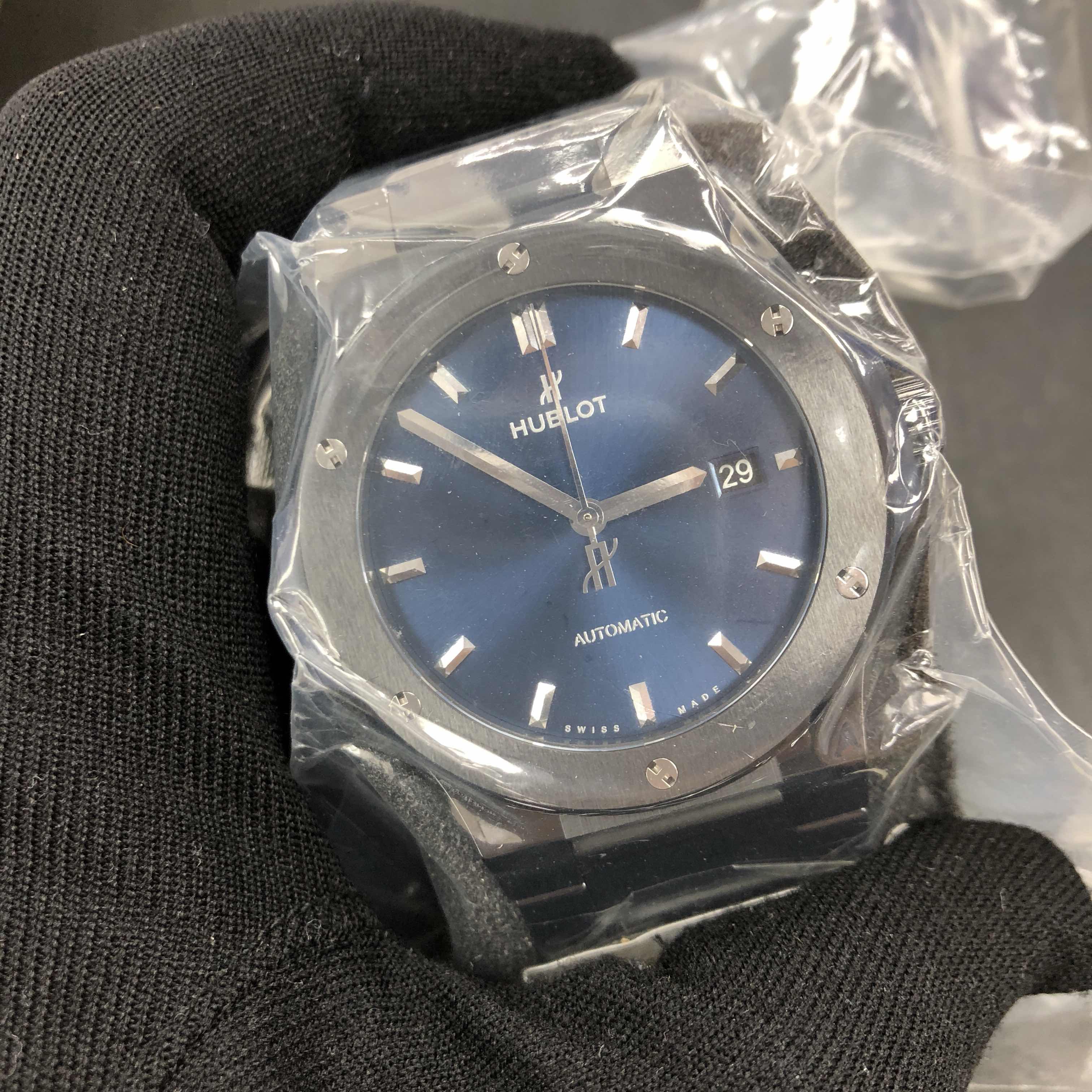 Hublot 548.CM.7170.CM Classic Fusion Auto Stainless Steel Replica Watch, Swiss Movement, Blue Dial - Image 4
