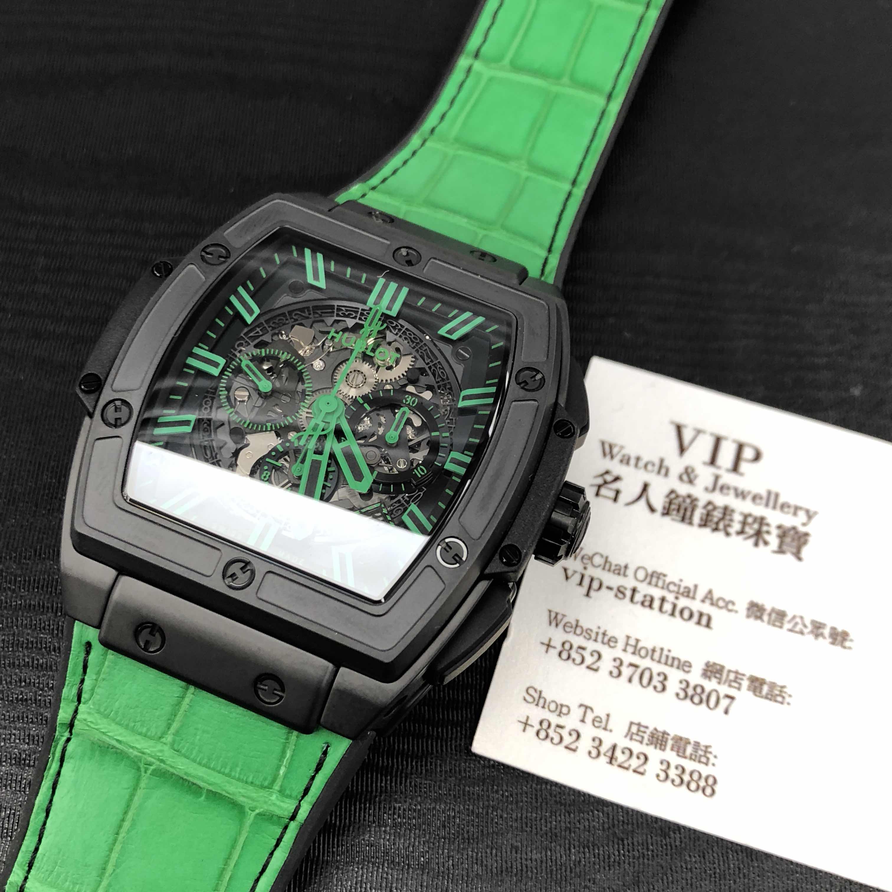 Hublot 601.CG.0190.LR Replica Watch - Automatic Movement, Black Dial, Steel Case, Alligator Strap - Image 5