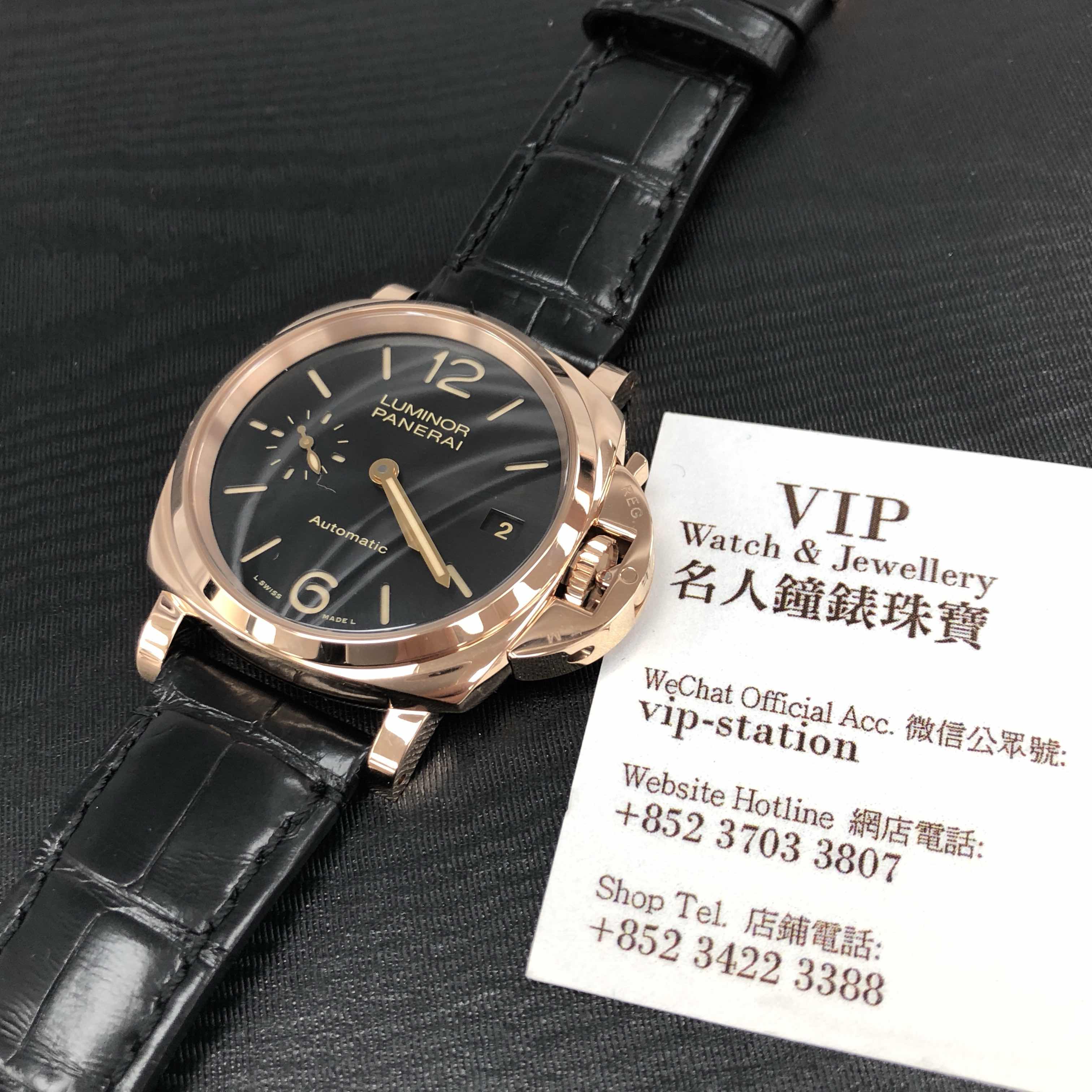 Panerai PAM00908 LUMINOR Auto 38mm 18kt Rose Gold Replica Watch - Image 5