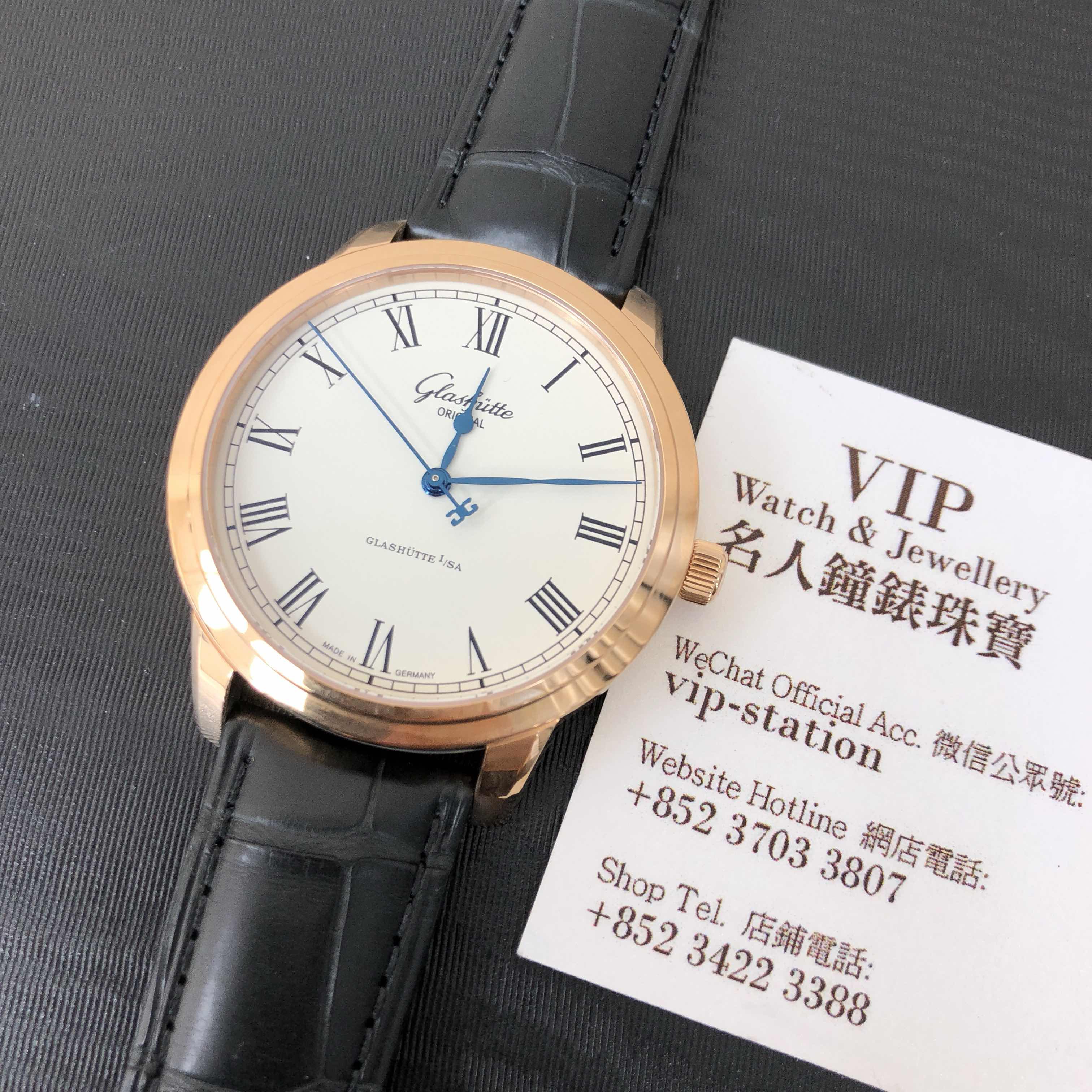 Glashutte Senator Manual Winding Skeletonized 1-39-59-01-05-04 18kt Rose Gold White Dial Replica - Image 5