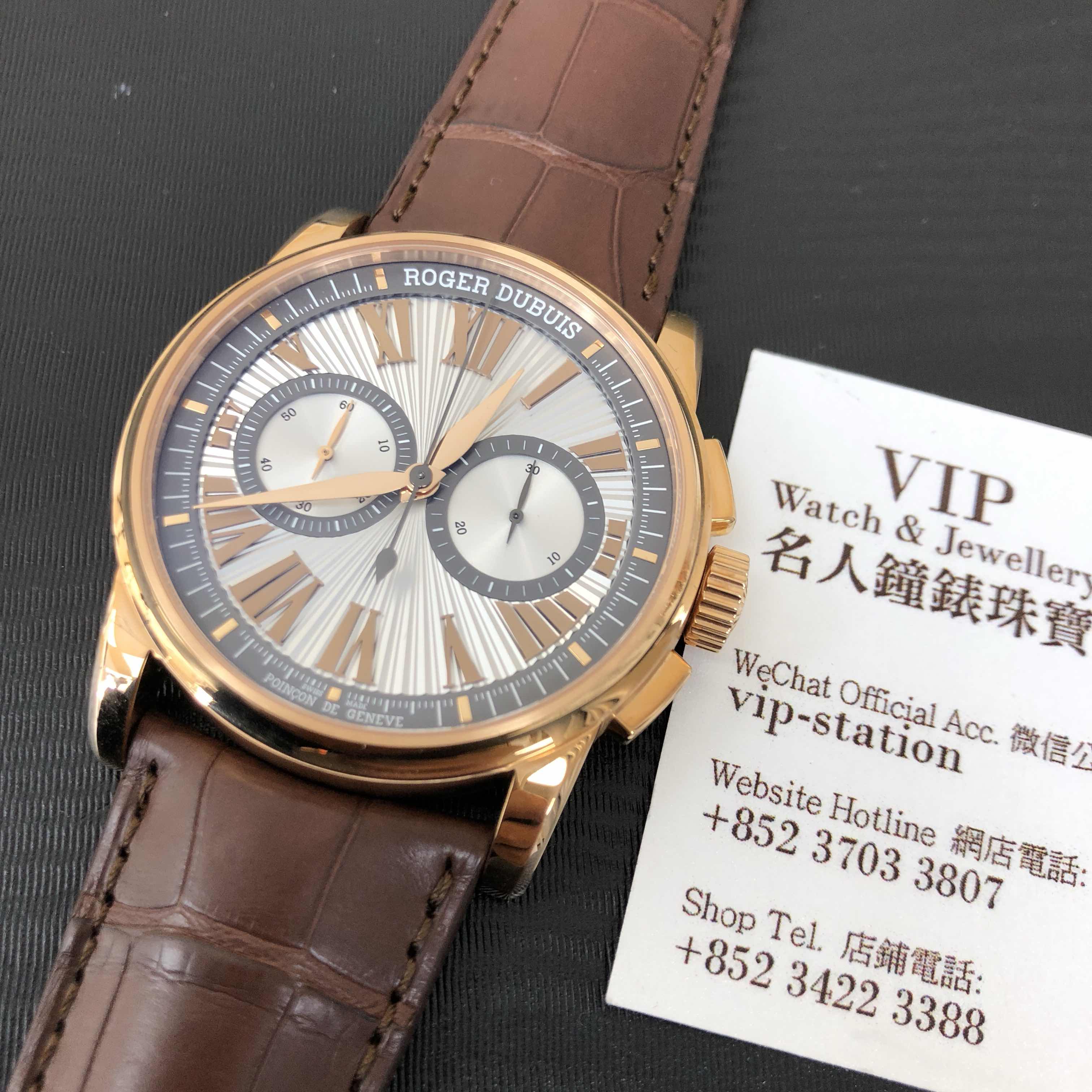 Roger Dubuis DBHO0569 Hommage Replica Watch, Automatic, Silver Dial, 18kt Rose Gold Case - Image 5