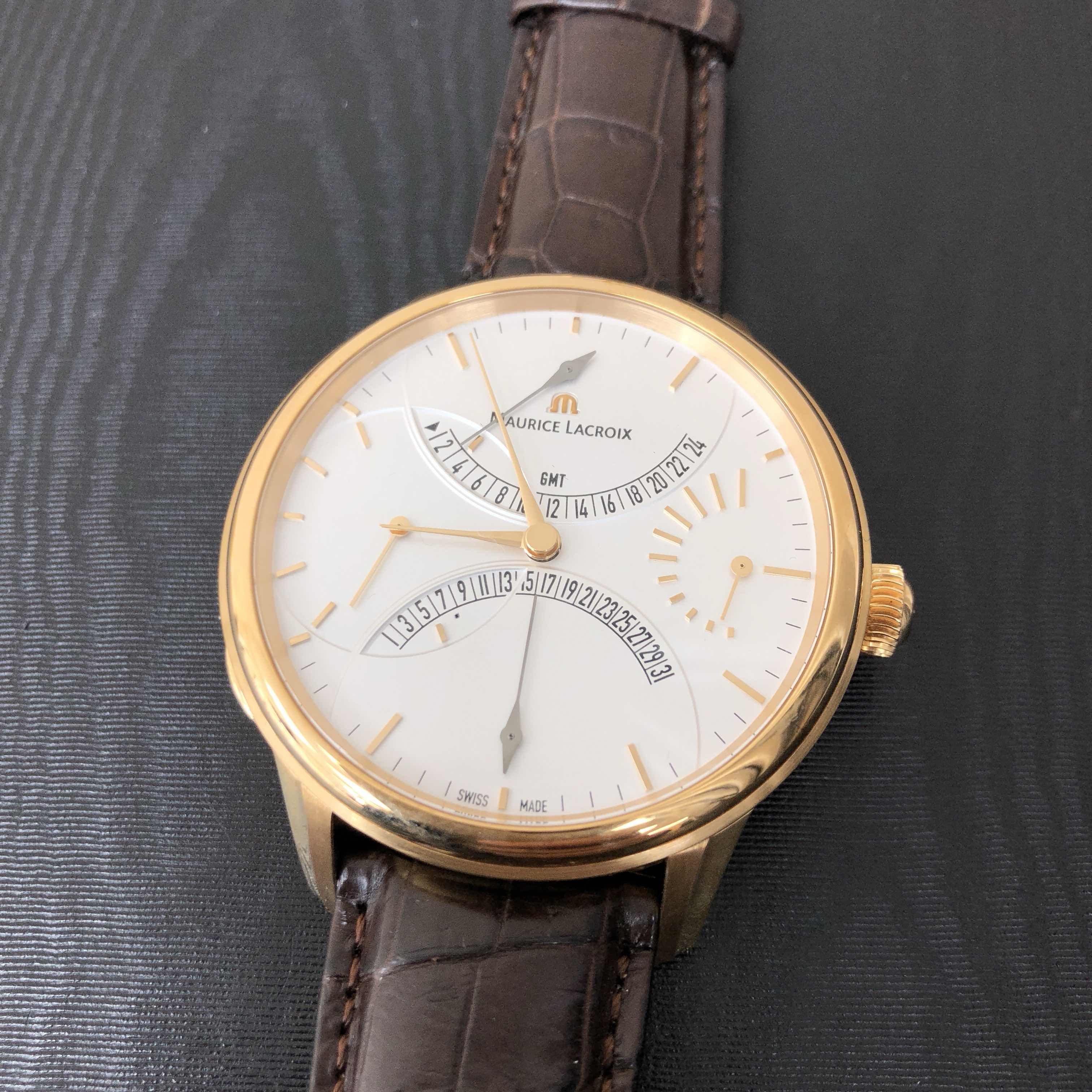 Maurice Lacroix MP7218-PG101-130 Masterpiece Manual Wind 18kt Rose Gold White Dial Replica Watch - Image 5