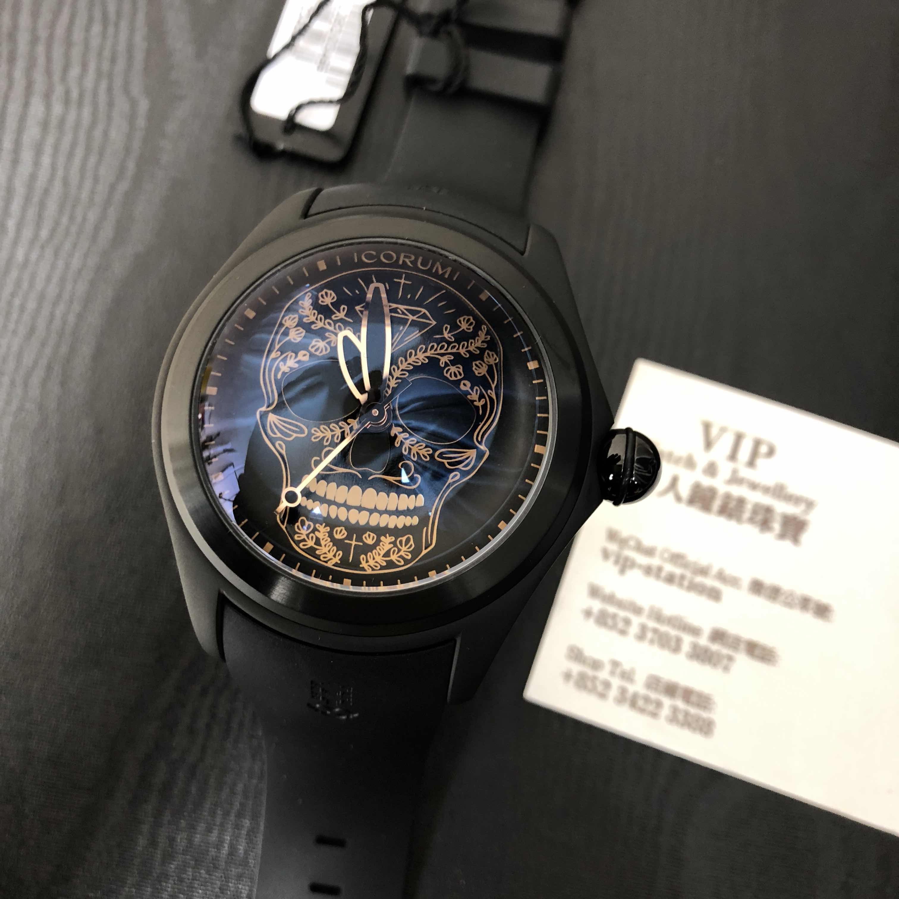 Corum 082.310.98/0371 SM04 Bubble Replica Watch - Automatic - Black Dial - Rubber Strap - Steel - Image 5