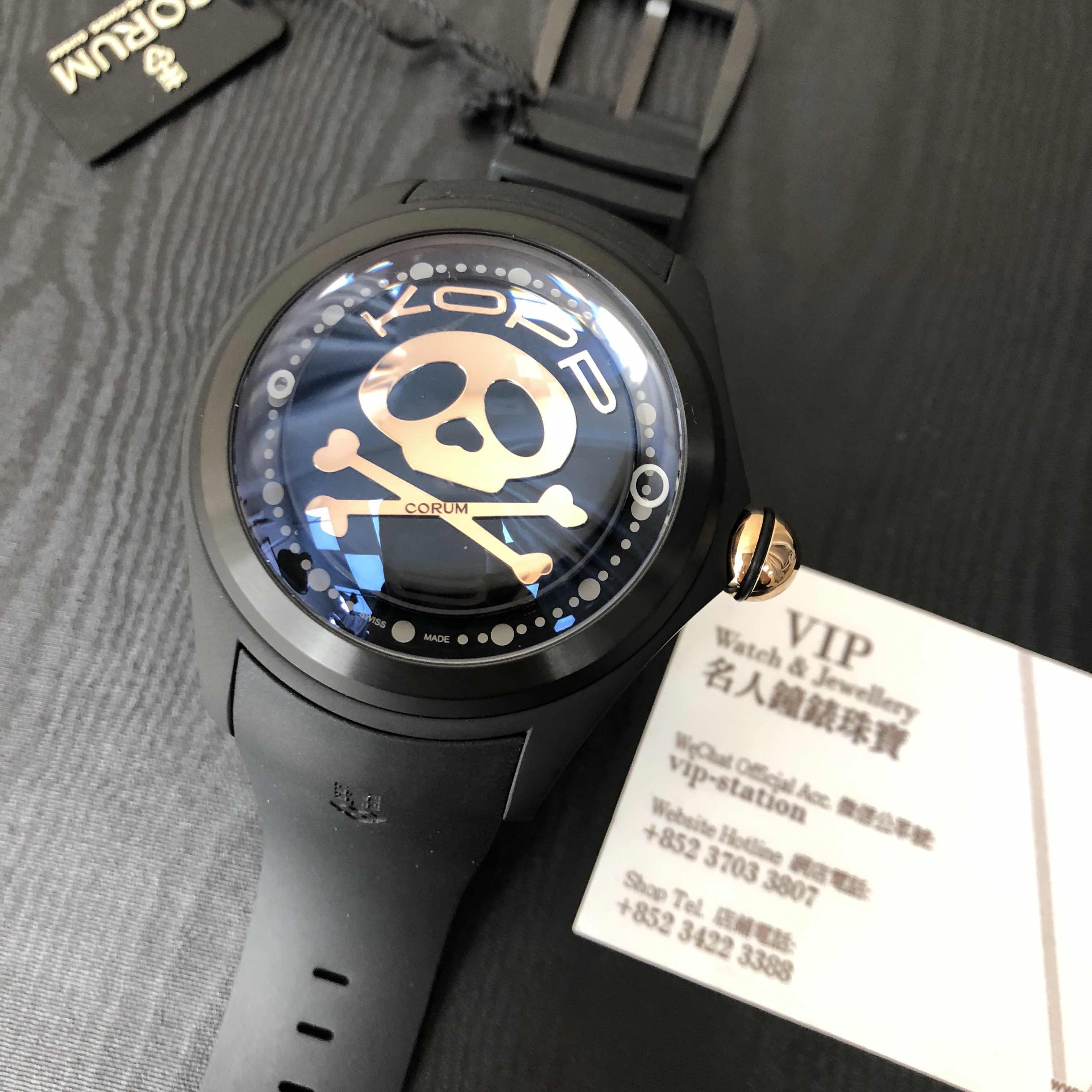 Corum 390.102.95/0371 BO01 Replica Watch, Automatic, Black Dial, Stainless Steel Case, Rubber Strap - Image 5