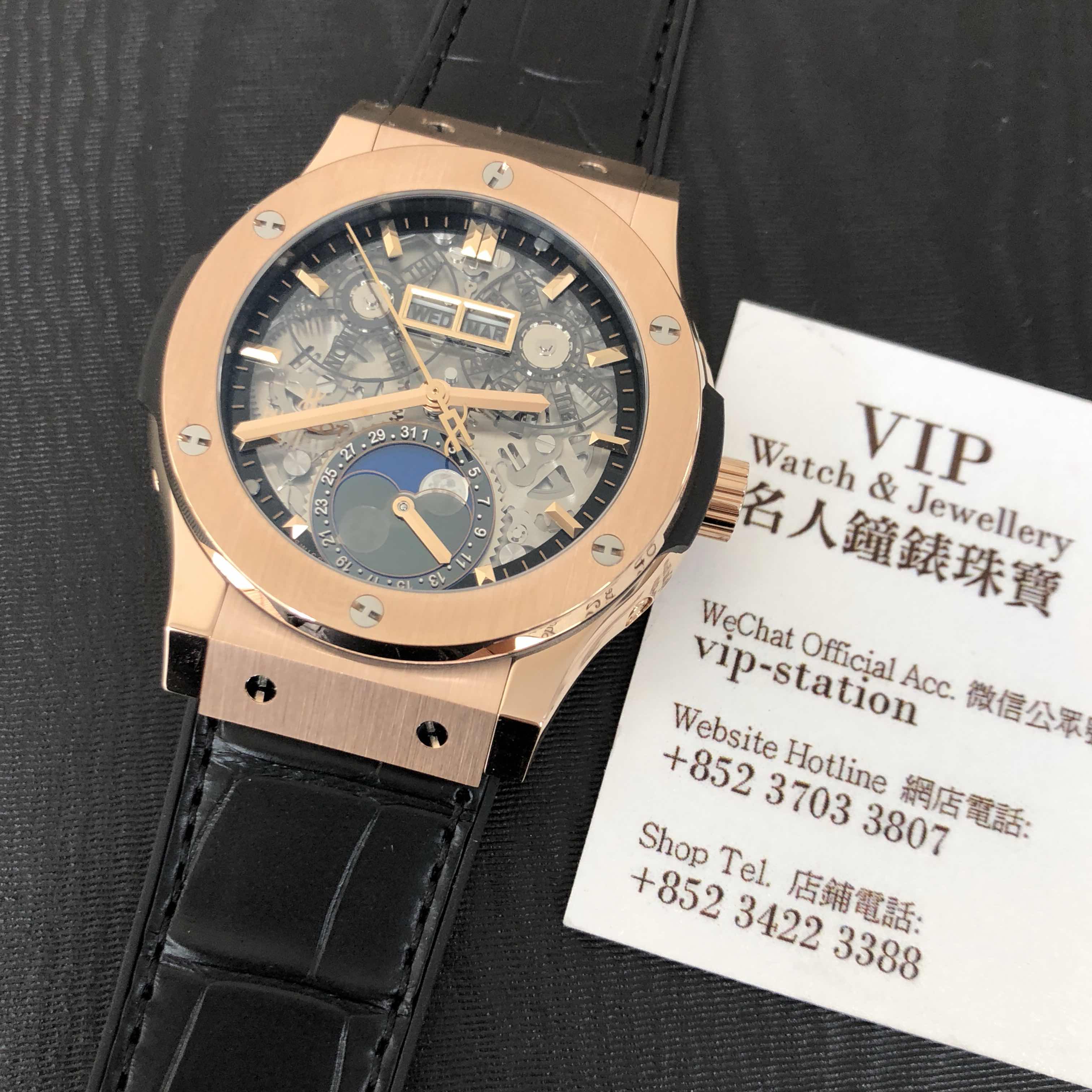 Hublot 547.OX.0180.LR Classic Fusion Auto 18kt Rose Gold Replica Watch - Swiss Movement, Black - Image 5