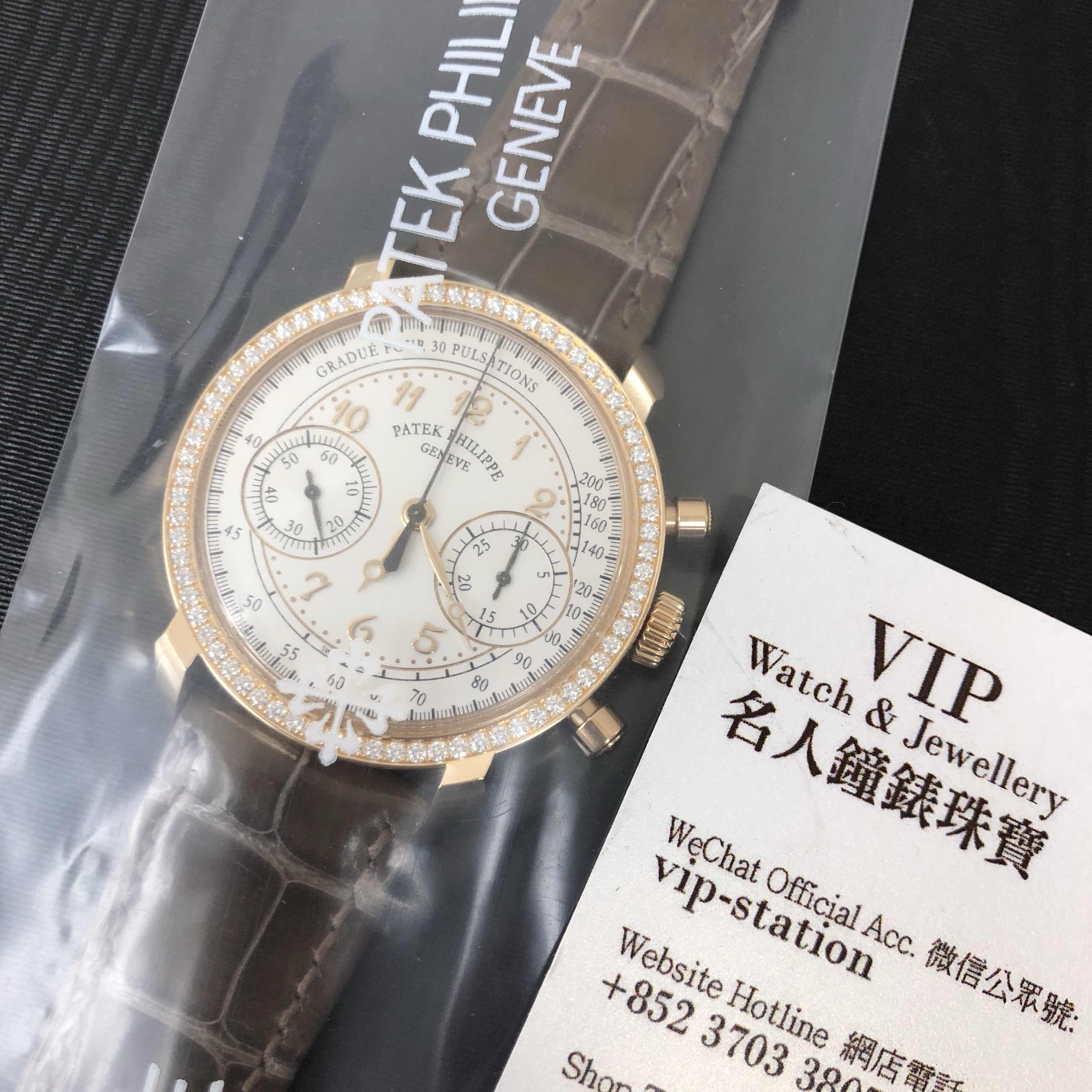 Patek Philippe 7150/250R-001 Replica Watch - Manual Wind - 18kt Rose Gold & Diamonds - White Dial - Image 5