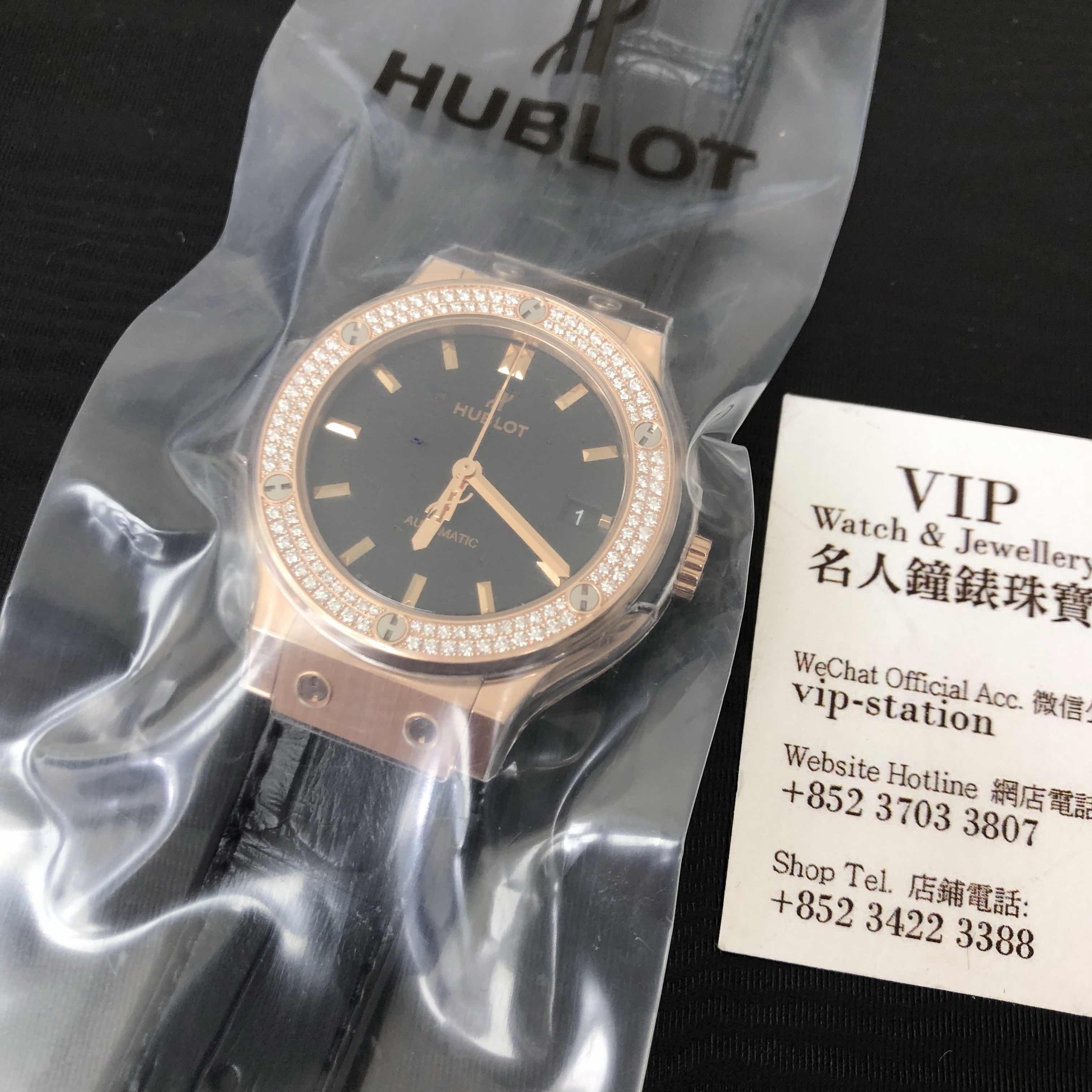 Hublot 565.OX.1181.LR.1104 Automatic 18kt Rose Gold & Diamonds Black Dial Replica Watch - Image 5