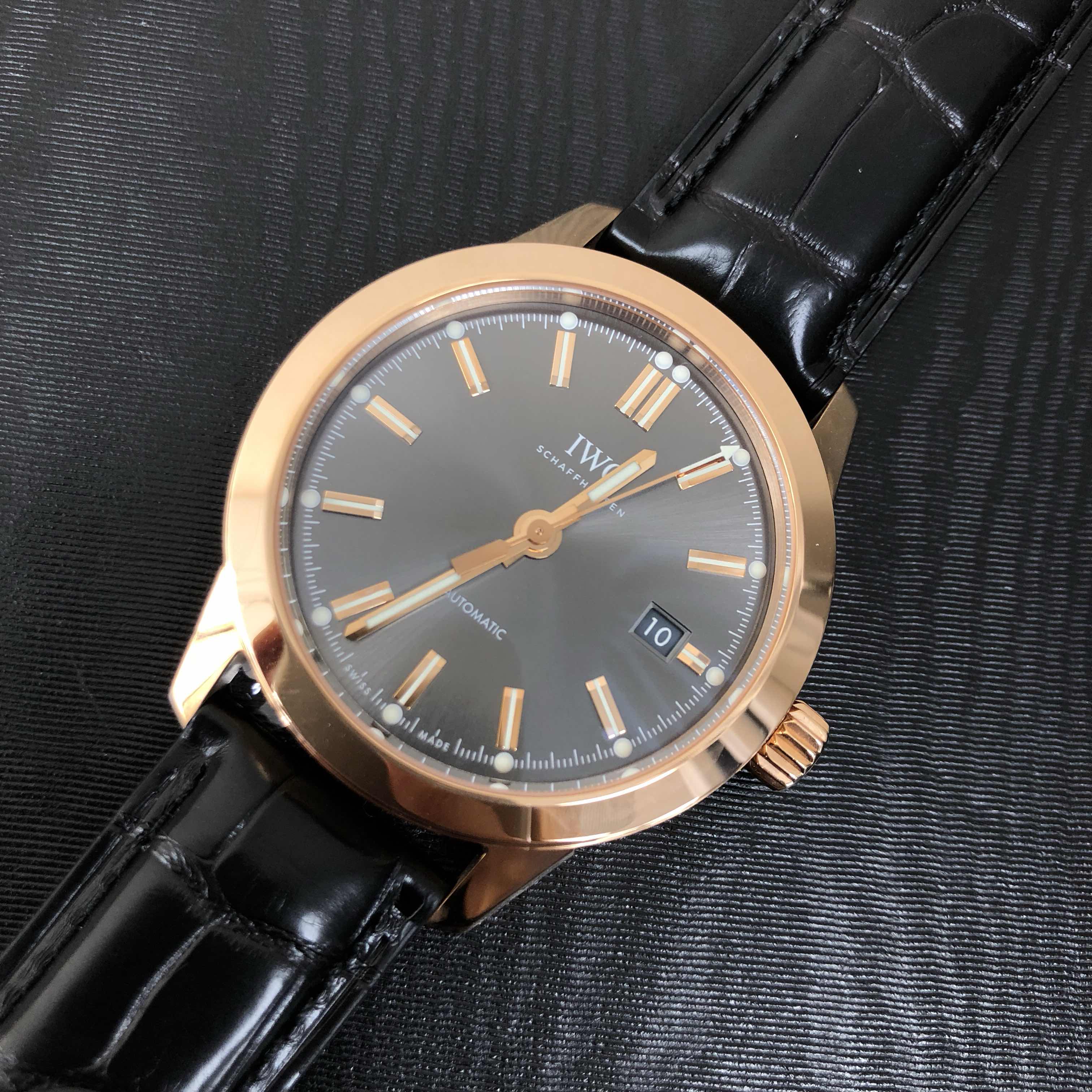 IWC IW357003 Ingenieur Automatic 18kt Rose Gold Gray Dial Alligator Strap | 15202ST.OO.1240ST.01 - Image 5