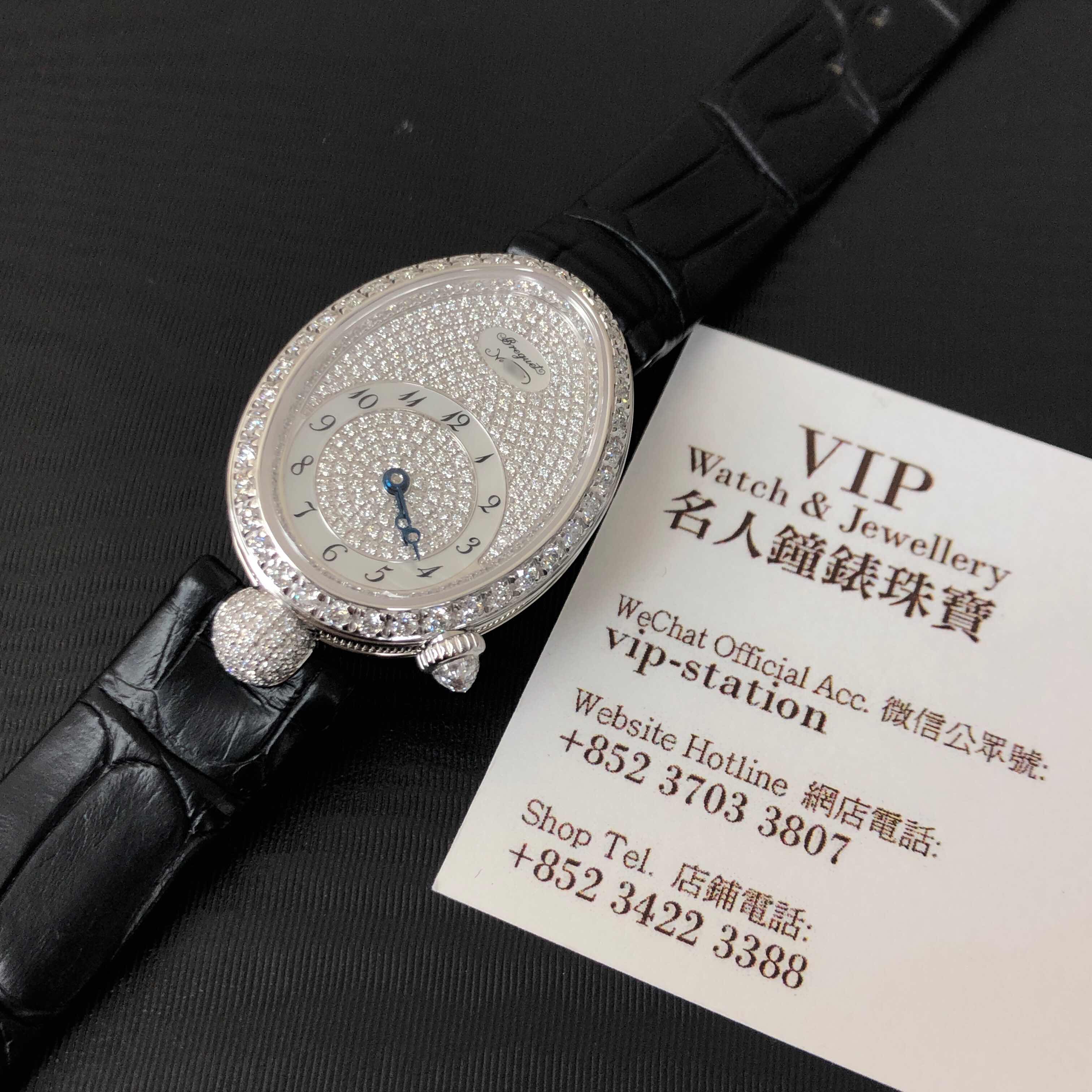 Breguet REINE DE NAPLES 8928BB/8D/944/DD0D Automatic 18kt White Gold Diamond Silver Dial Replica - Image 5