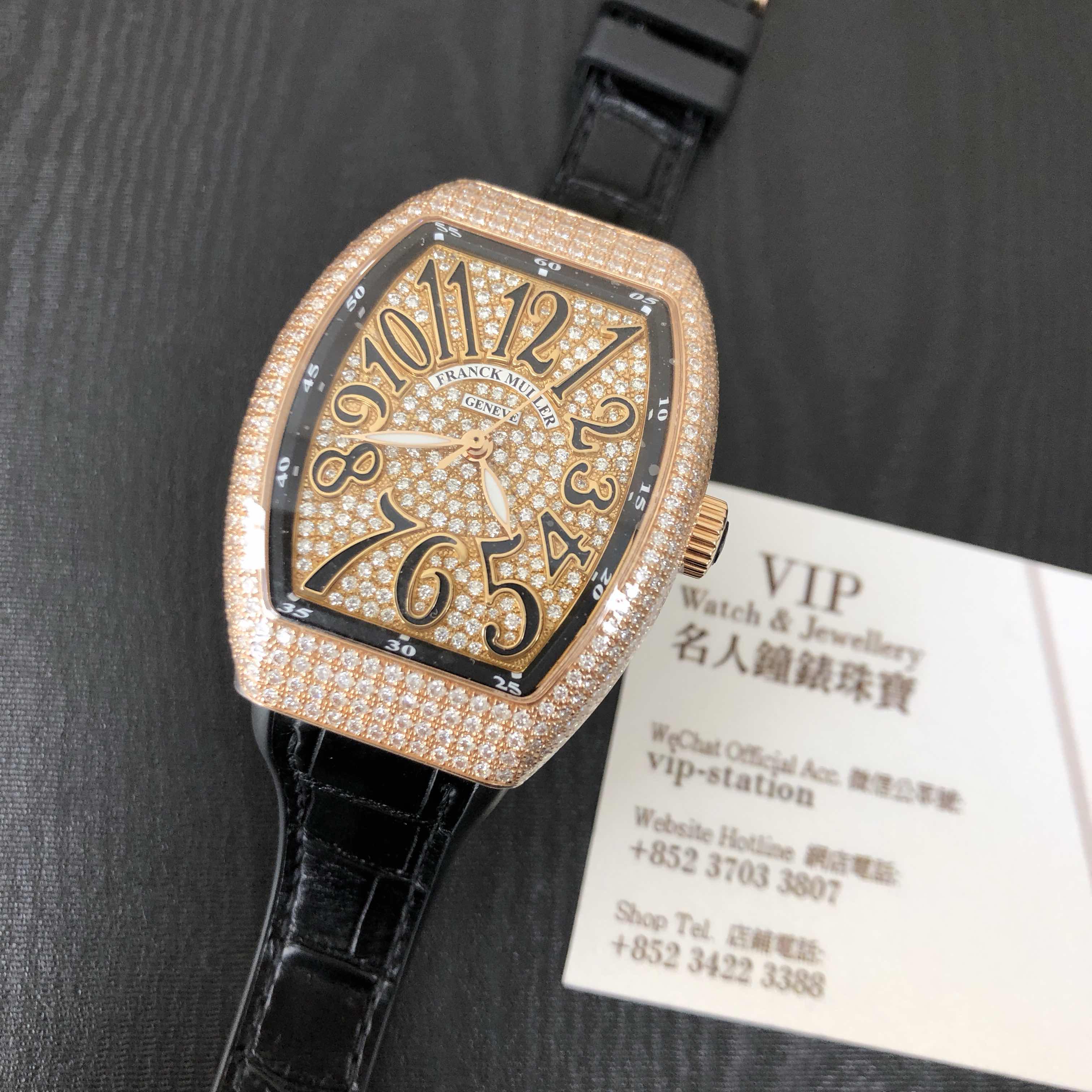 V 35 SC AT FO D CD 5N.NR - Franck Muller Vanguard Replica Watch - Automatic - Rose Gold Diamonds - Image 5