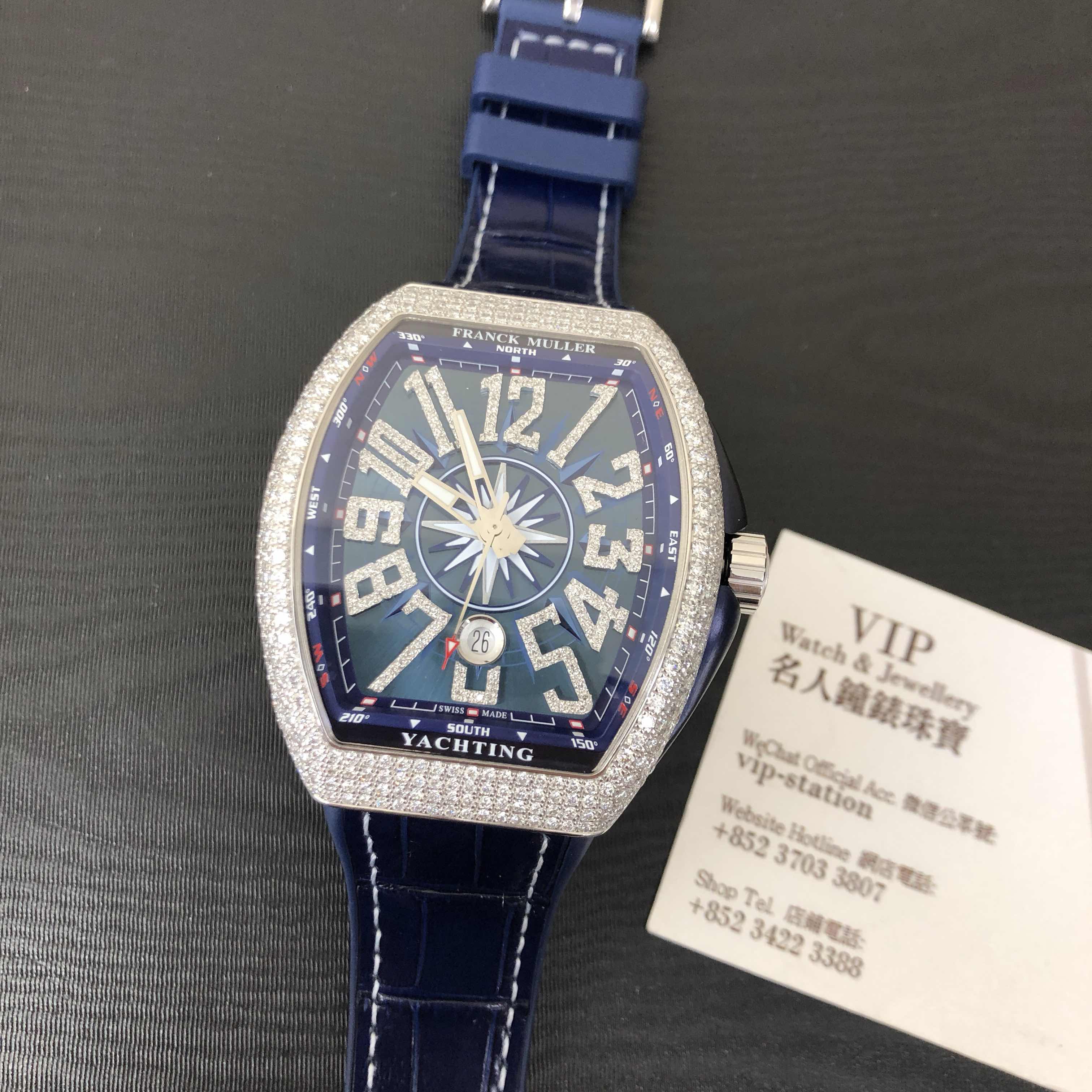 Franck Muller V 45 SC DT D NBR CD YACHTING OG.BL - Replica Watch - Automatic - 18kt White Gold - Image 5