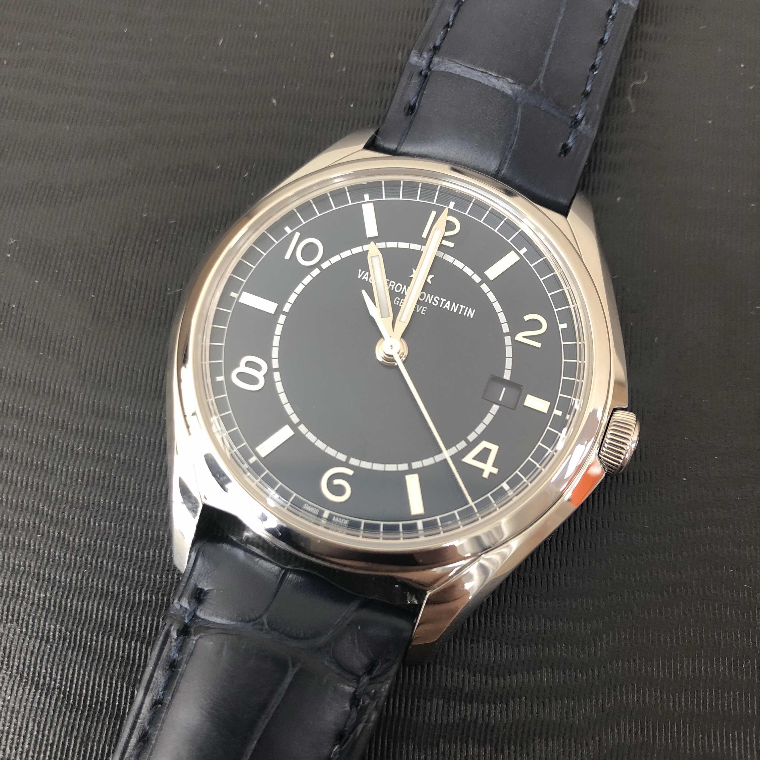 4600E/000A-B487 - Vacheron Constantin Fiftysix Replica Watch - Automatic - Blue Dial Alligator Strap - Image 5