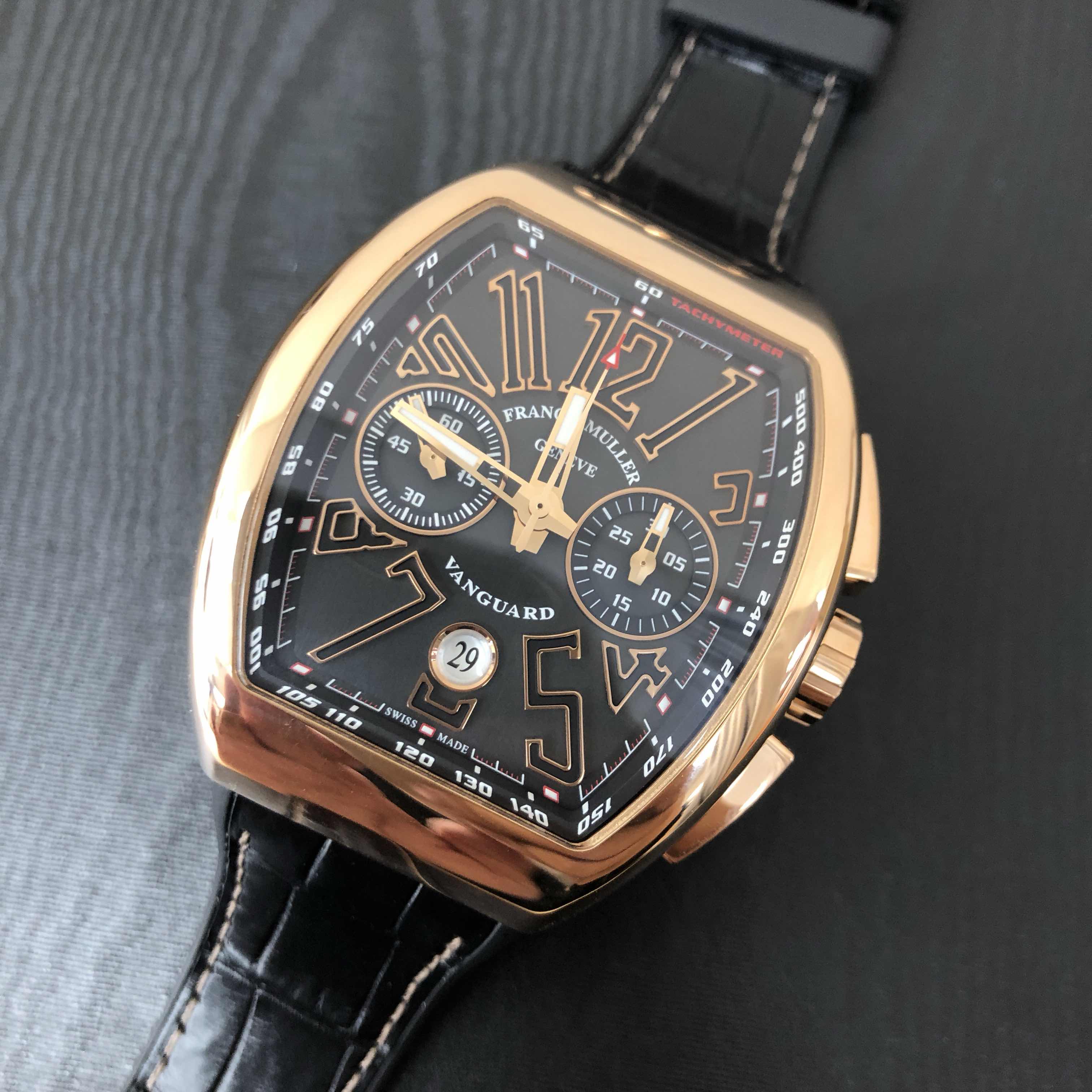Franck Muller V 45 CC DT 5N.NR VANGUARD Automatic 18kt Rose Gold Replica Watch - Luxury Swiss Clone - Image 5