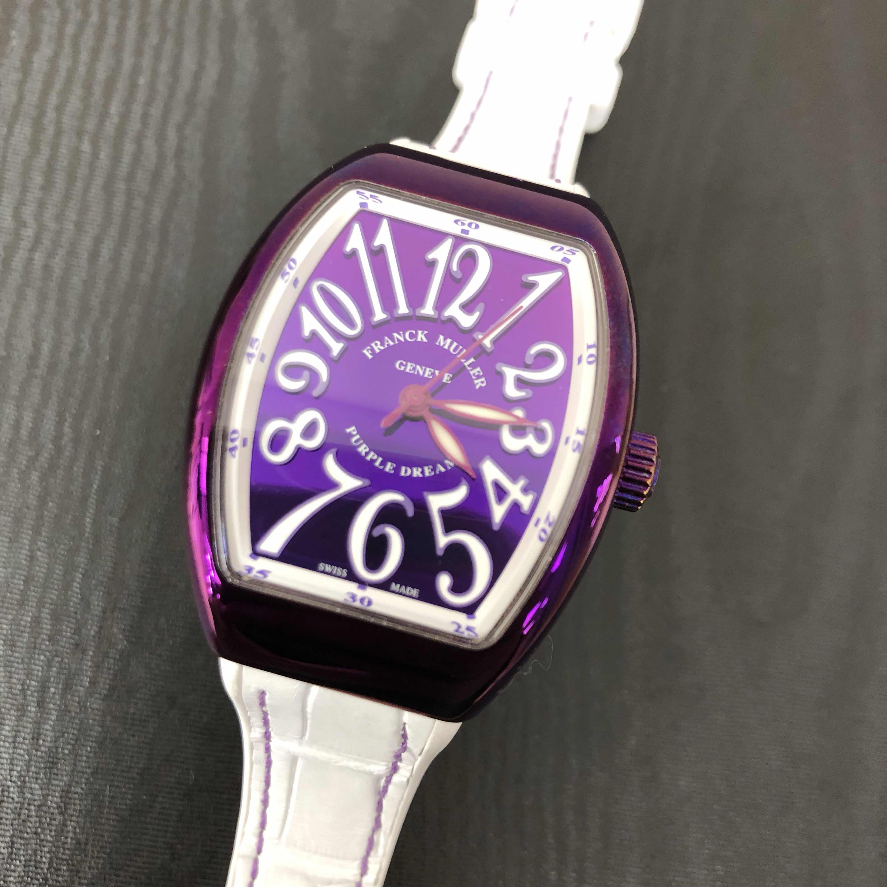 Franck Muller V 32 SC AT FO PUR DRM AC.BC Vanguard Replica Watch, Automatic, Purple Dial, Steel Case - Image 5