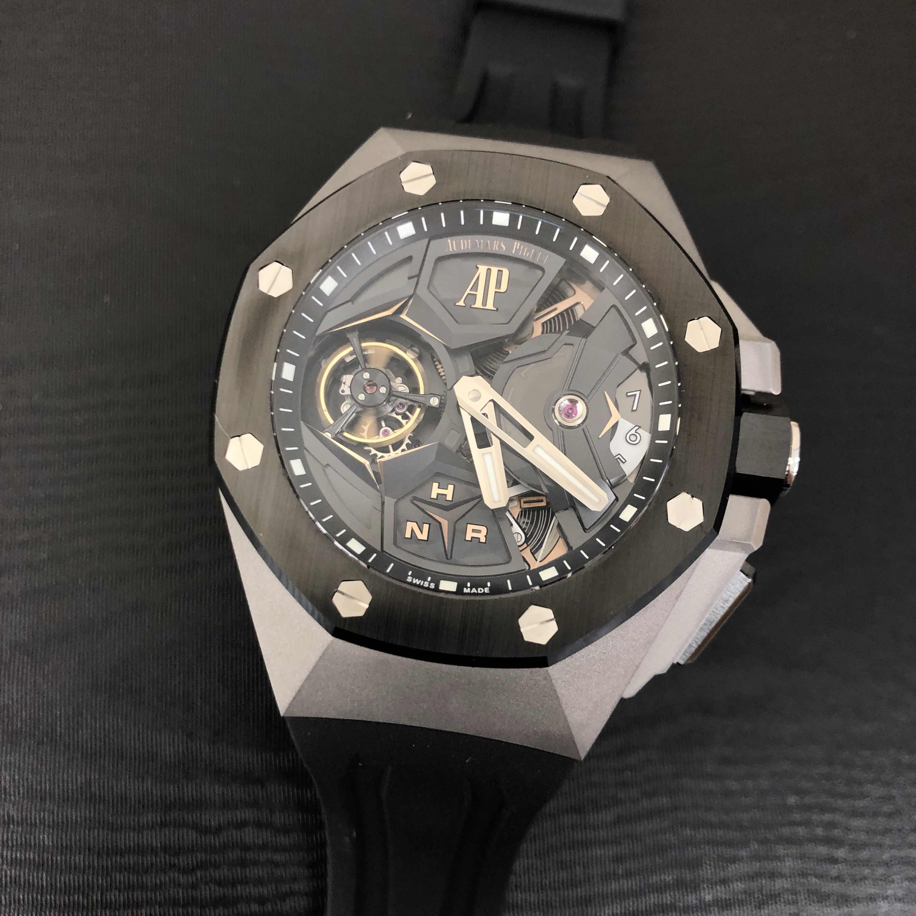 Audemars Piguet 26589IO.OO.D002CA.01 Royal Oak Concept Replica Watch, Titanium & Ceramic, Black Dial - Image 5