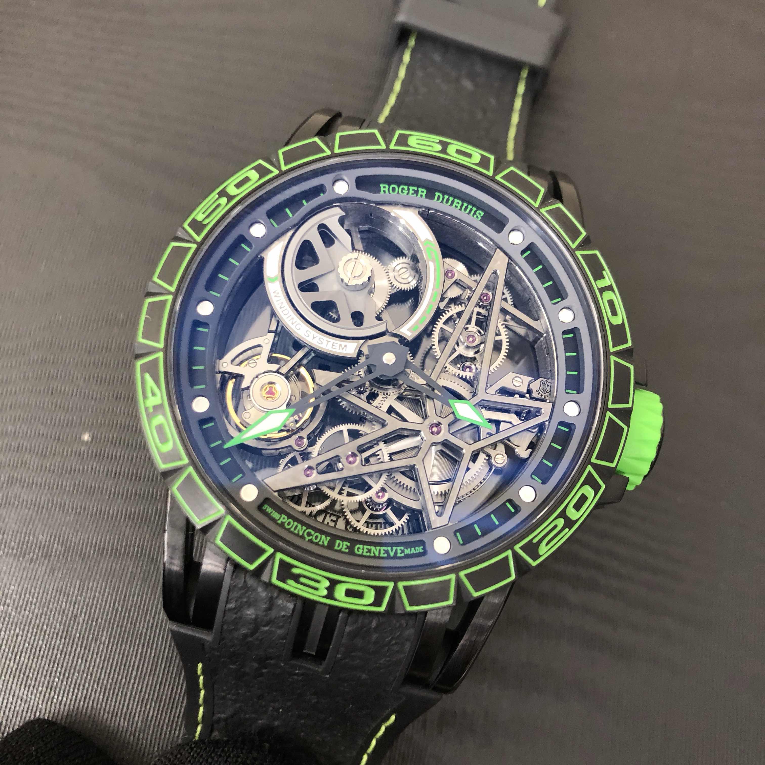 Roger Dubuis RDDBEX0706 Excalibur Replica Watch Automatic Titanium Transparent Skull Dial Black - Image 5