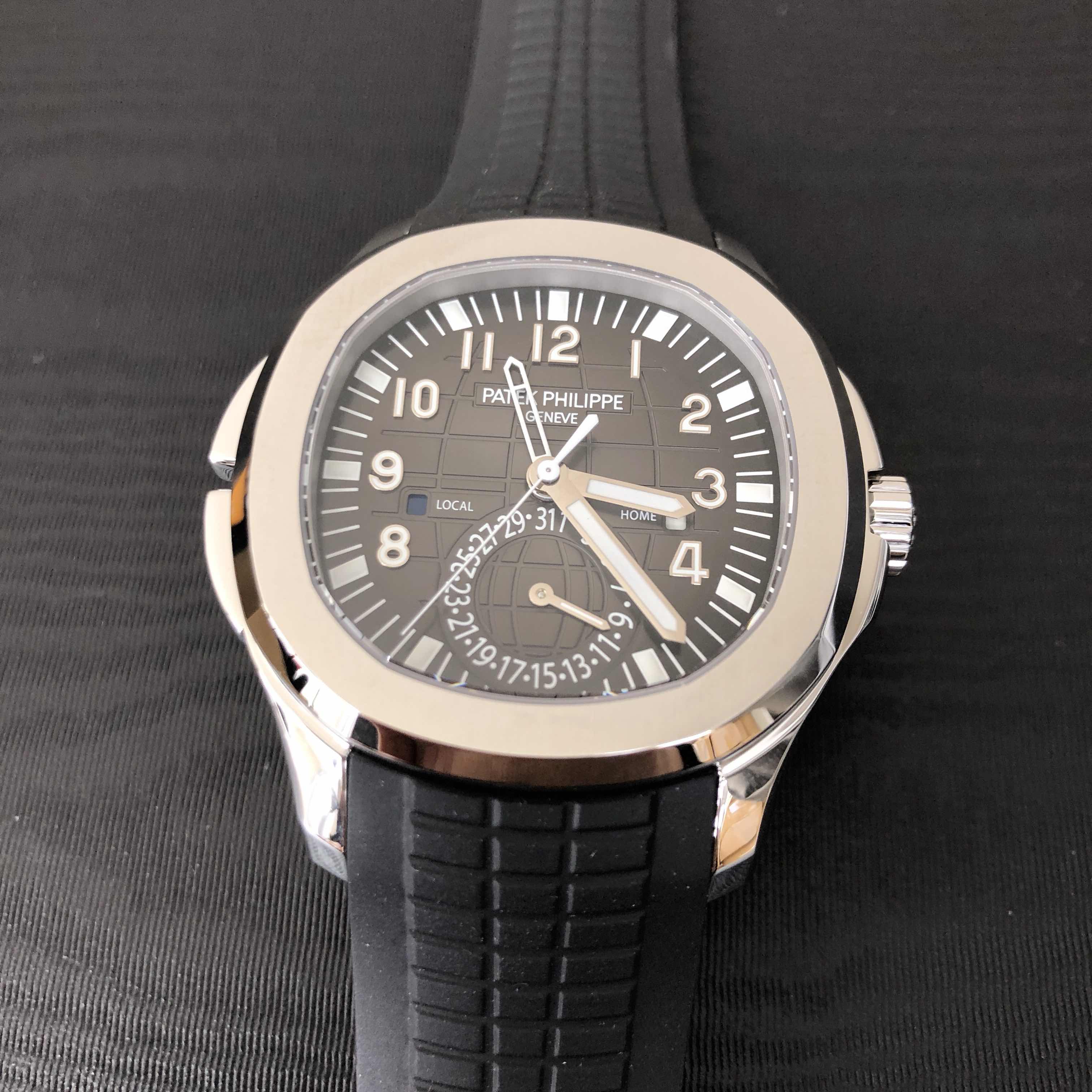 Patek Philippe 5164A-001 Aquanaut Replica Watch Automatic Dark Grey Dial Steel Case Rubber Strap - Image 4