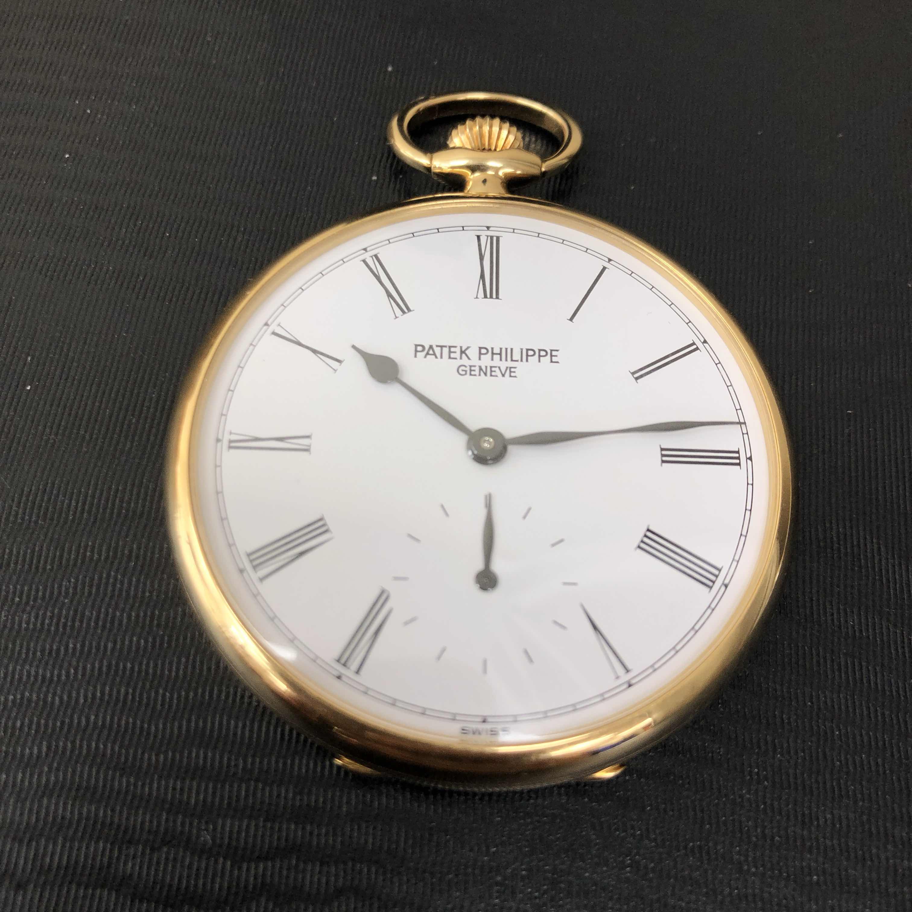Patek Philippe 973J-010 44mm Manual Wind 18kt Yellow Gold White Dial Replica Watch - Image 4