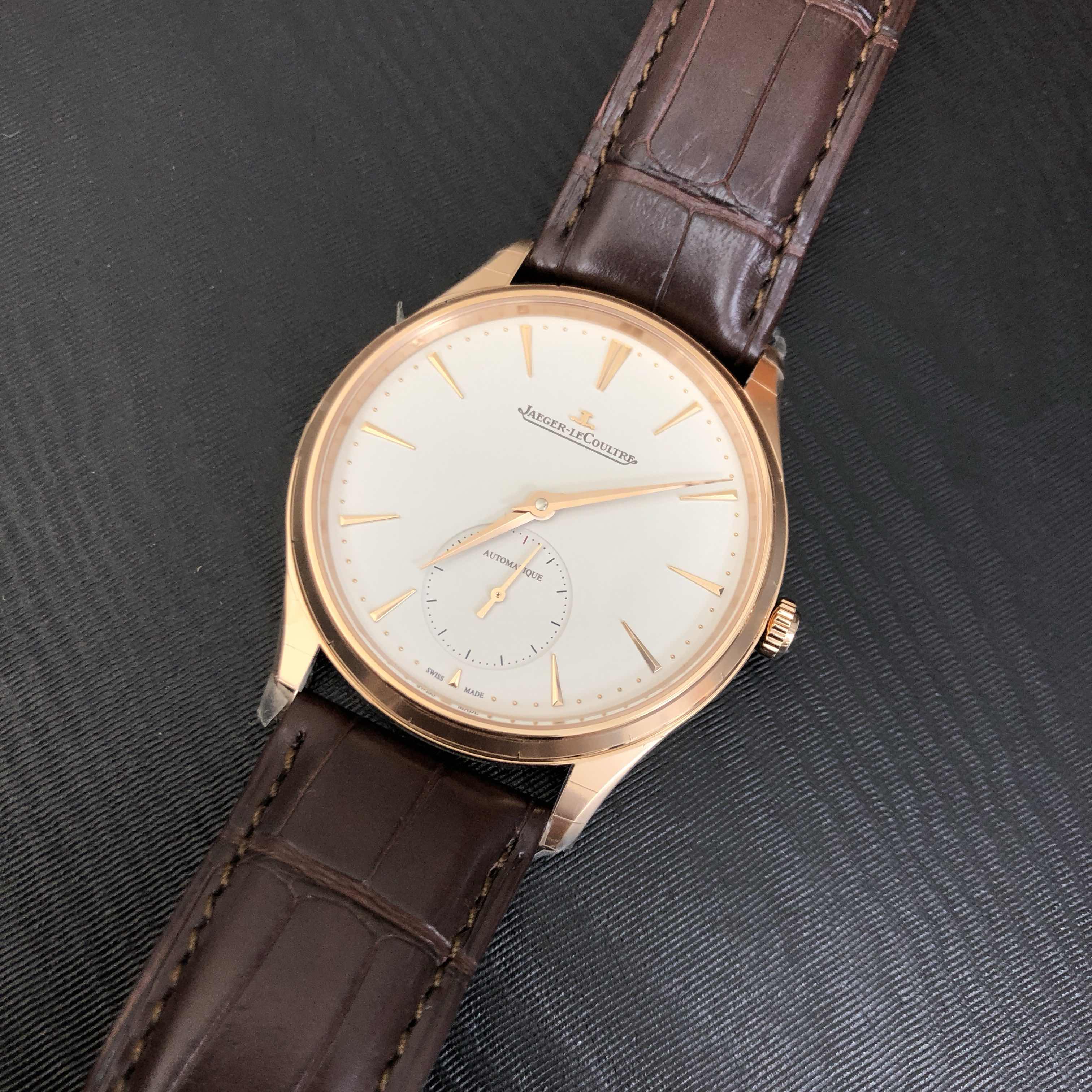 Jaeger-Lecoultre Q1212510 MASTER ULTRA THIN Automatic 18kt Rose Gold | 39mm White Dial Dark Brown - Image 5