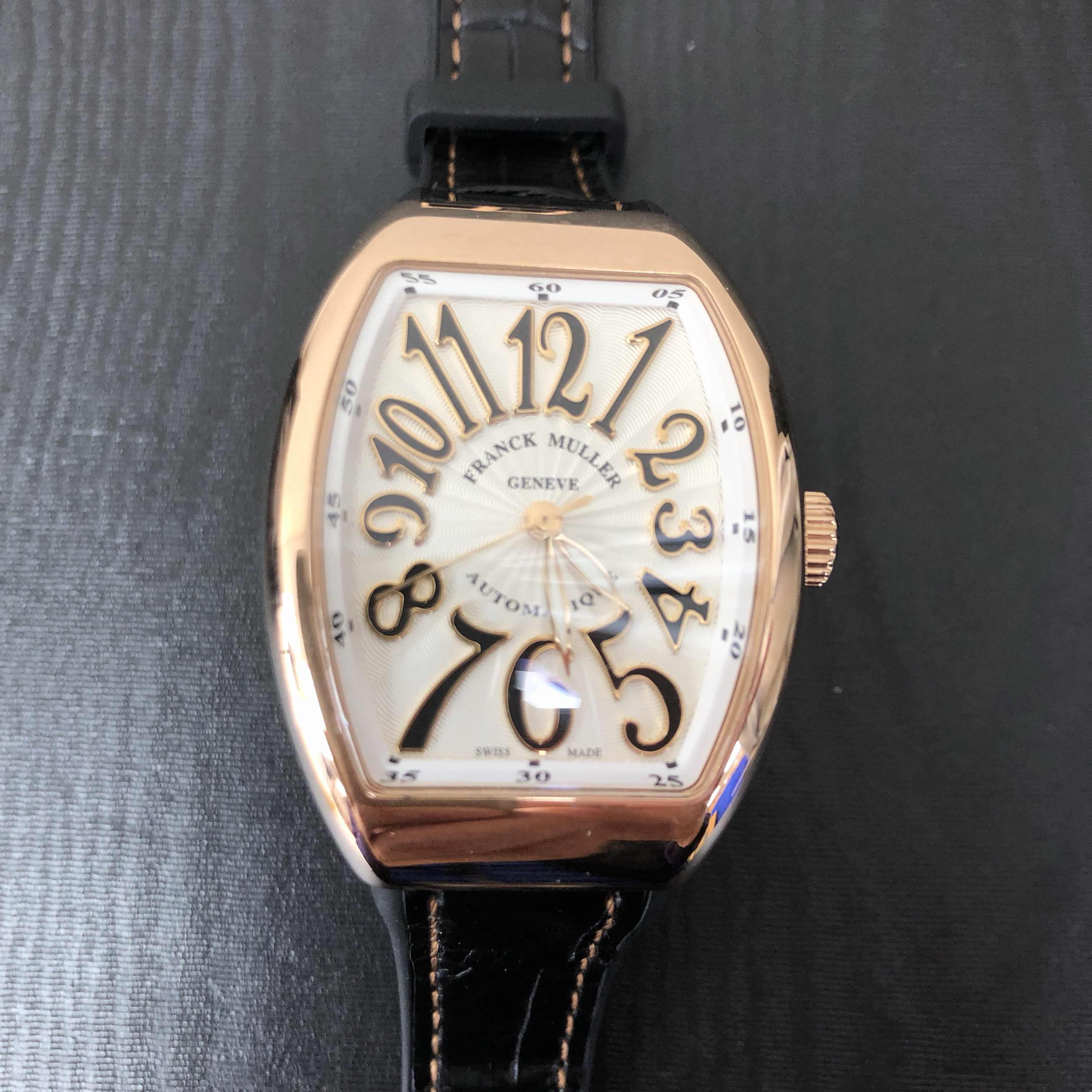 V 32 SC AT FO 5N.NR - Franck Muller Vanguard Replica Watch - Automatic - White Dial - 18kt Rose Gold - Image 5