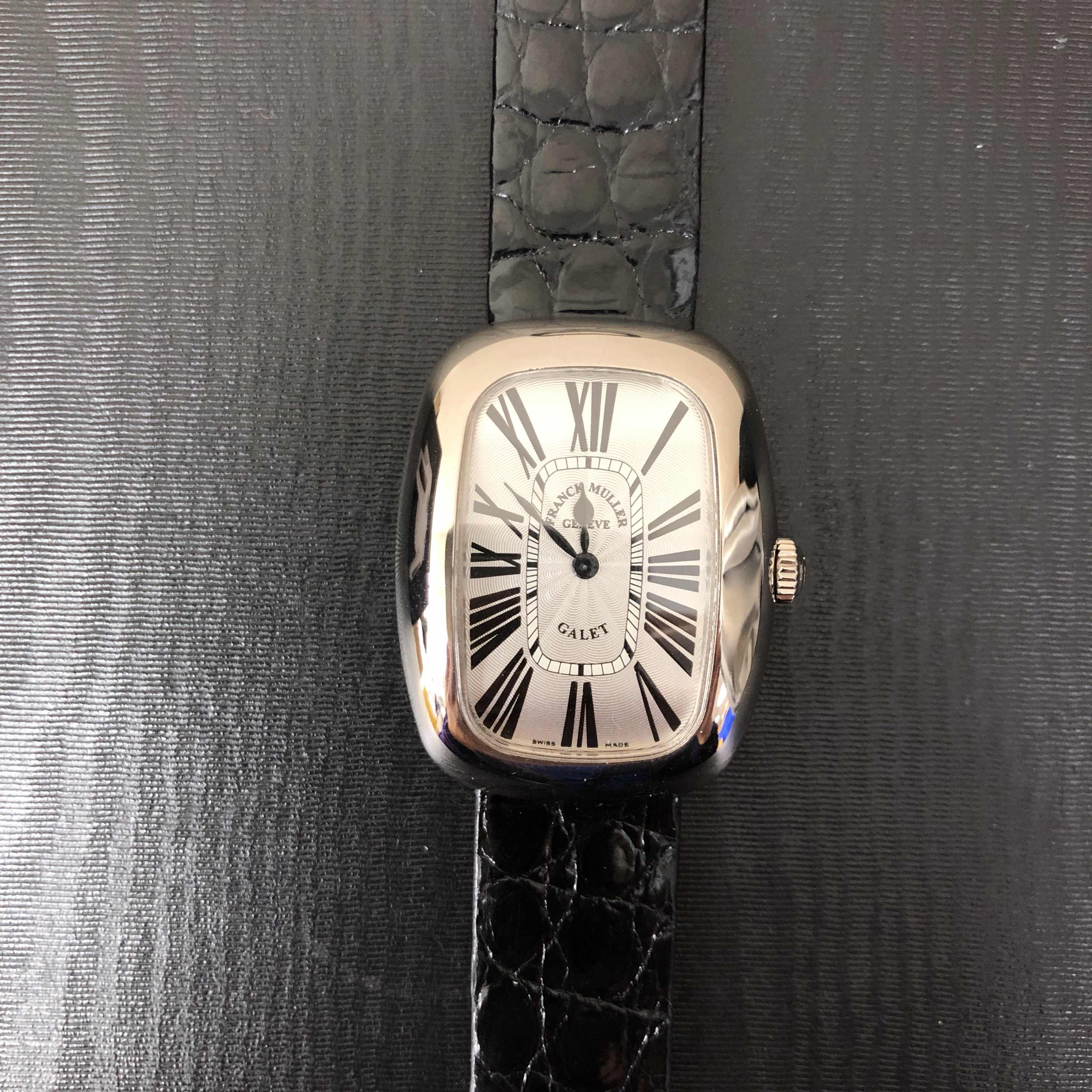 3002LQZRGALETOG - Franck Muller Galet Replica Watch - Quartz Silver Dial 18kt White Gold - Image 5
