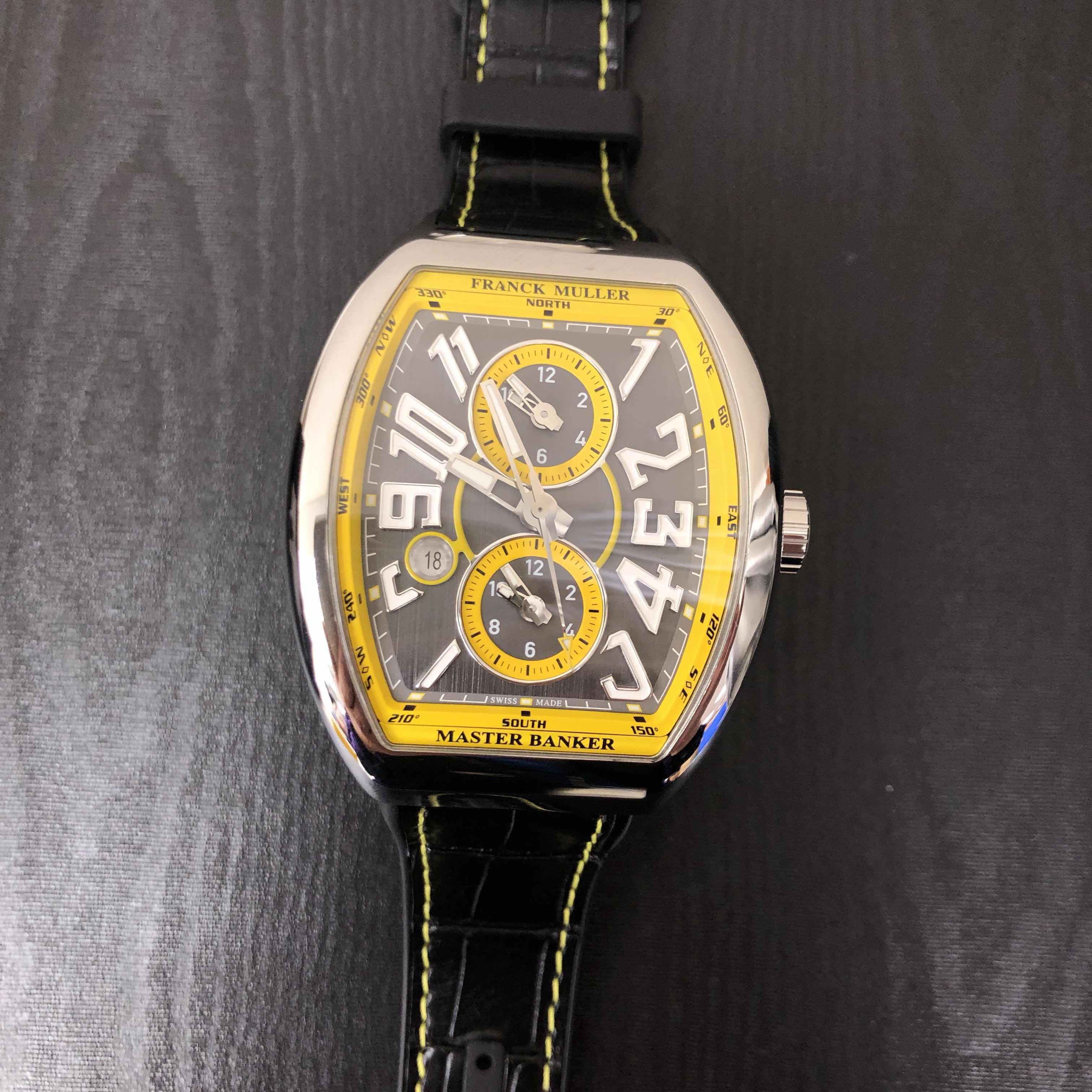 V 45 MB SC DT AC.JA - Franck Muller Vanguard Replica Watch Automatic Gray Dial Steel - Image 5