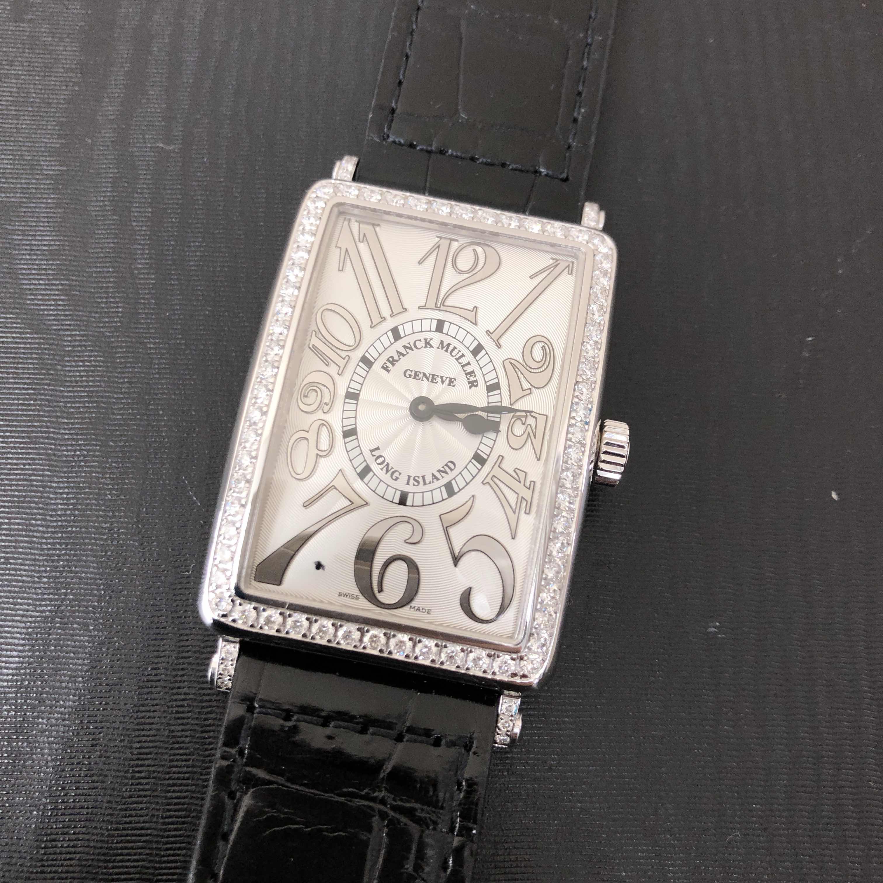 1002 QZ REL D 1R OG - Franck Muller Long Island Replica Watch - 18kt White Gold & Diamond - Quartz - Image 5