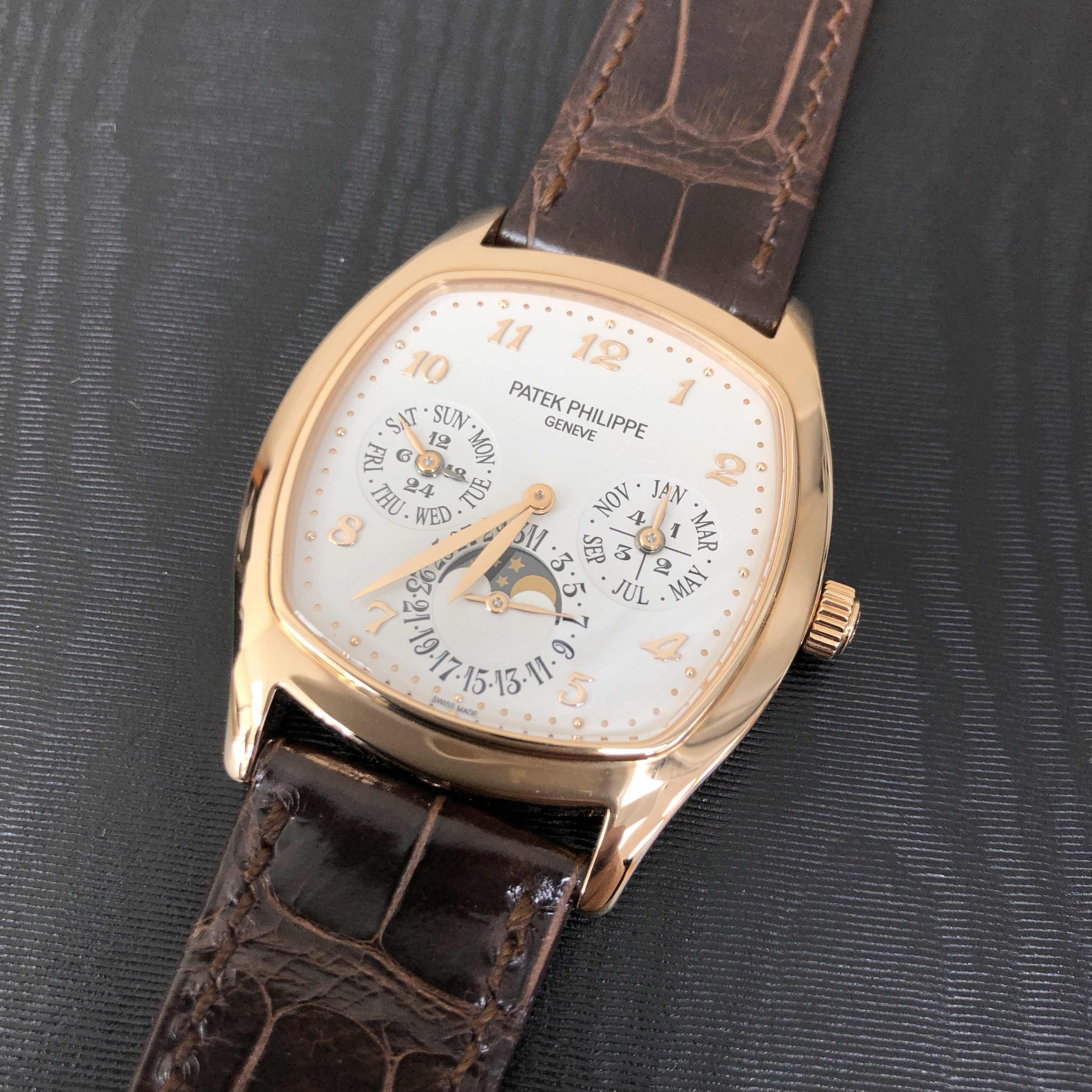 Patek Philippe 5940R-001 - Replica Watch - Automatic - 18kt Rose Gold Case - Brown Leather Strap - Image 5