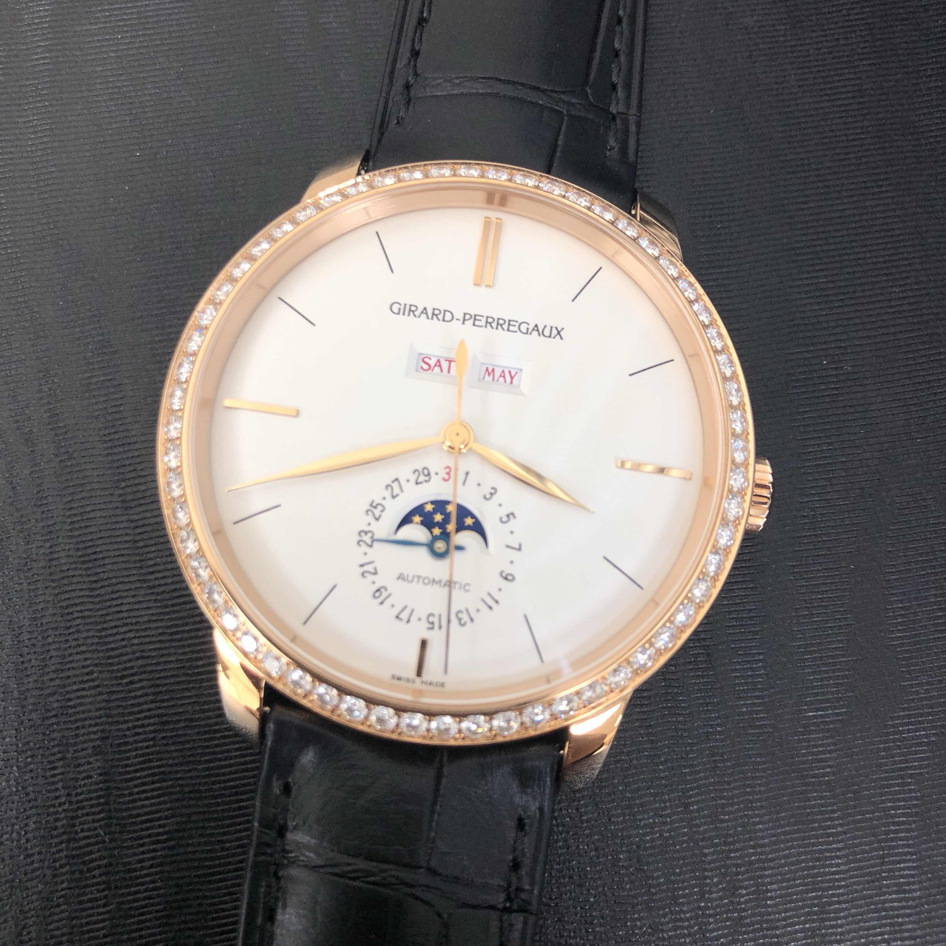 Girard Perregaux 49535-D52-A151-BK6A Replica Watch, 40mm, Automatic, White Dial, Rose Gold & - Image 5