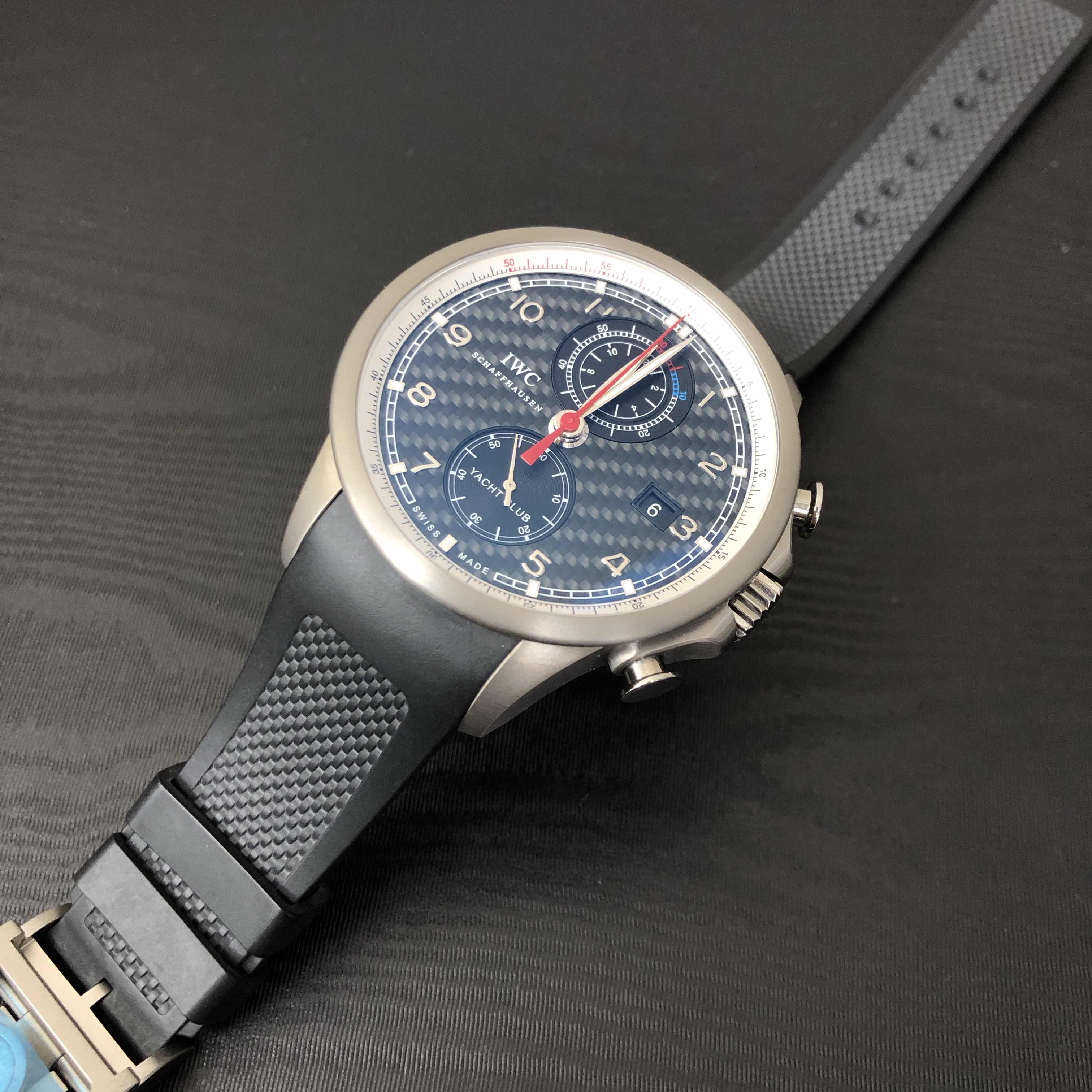 IWC Portuguese IW390212 Automatic Stainless Steel Black Dial Rubber Strap Replica Watch - Image 5