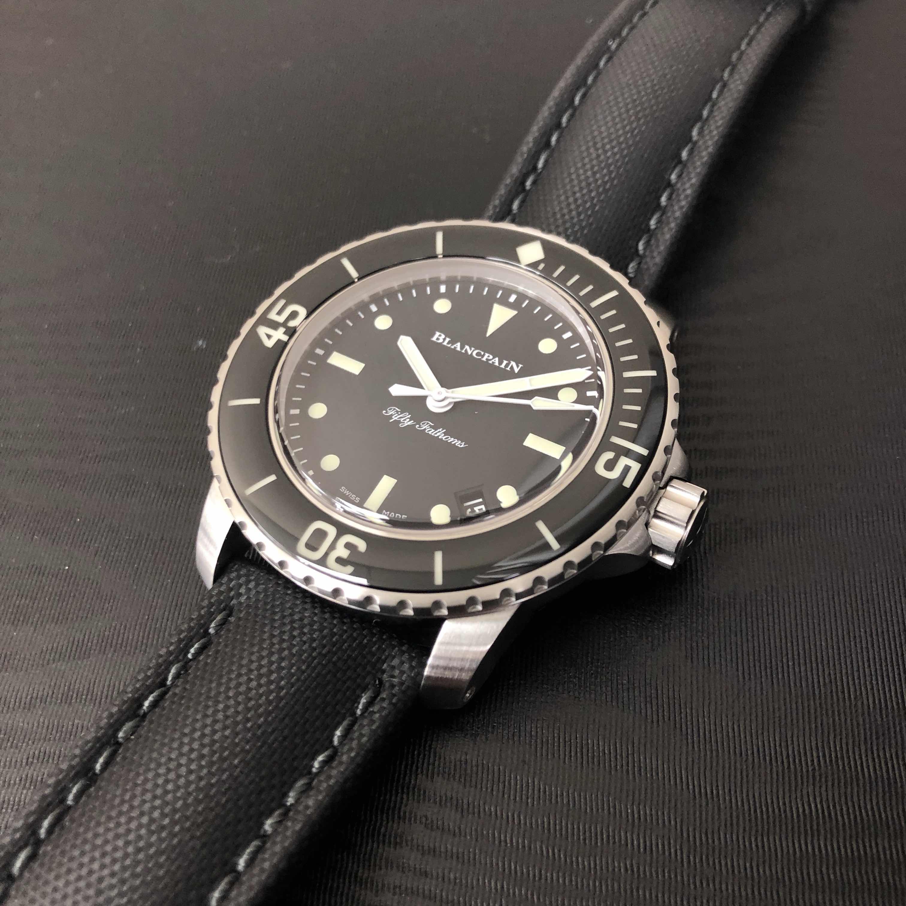 Blancpain 5015E-1130-B52A Replica Watch, Automatic Movement, Black Dial, Steel Case - Image 5