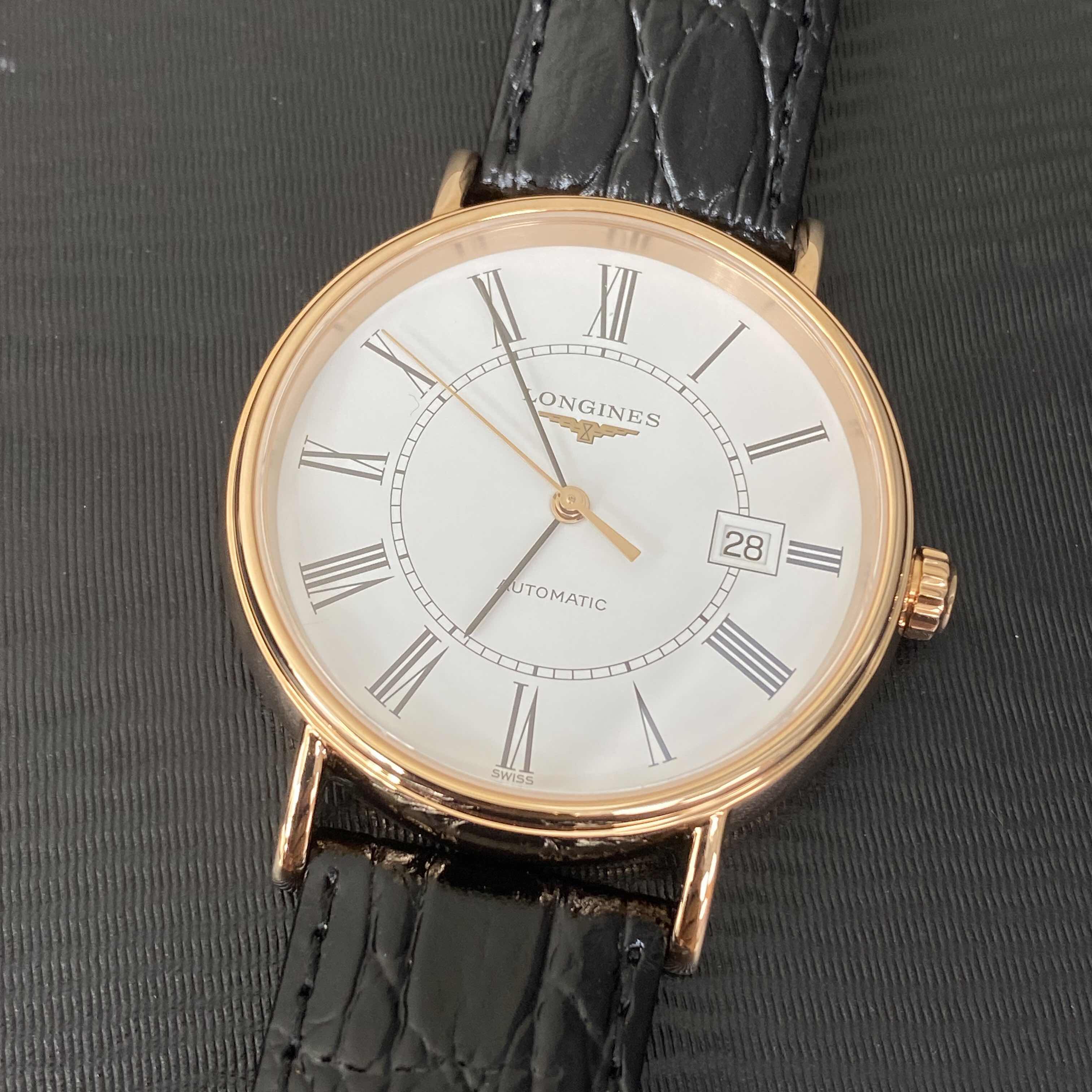 Longines PRESENCE L4.922.1.11.2 - Automatic - 18kt Rose Gold - White Dial - Replica Watch - Image 5