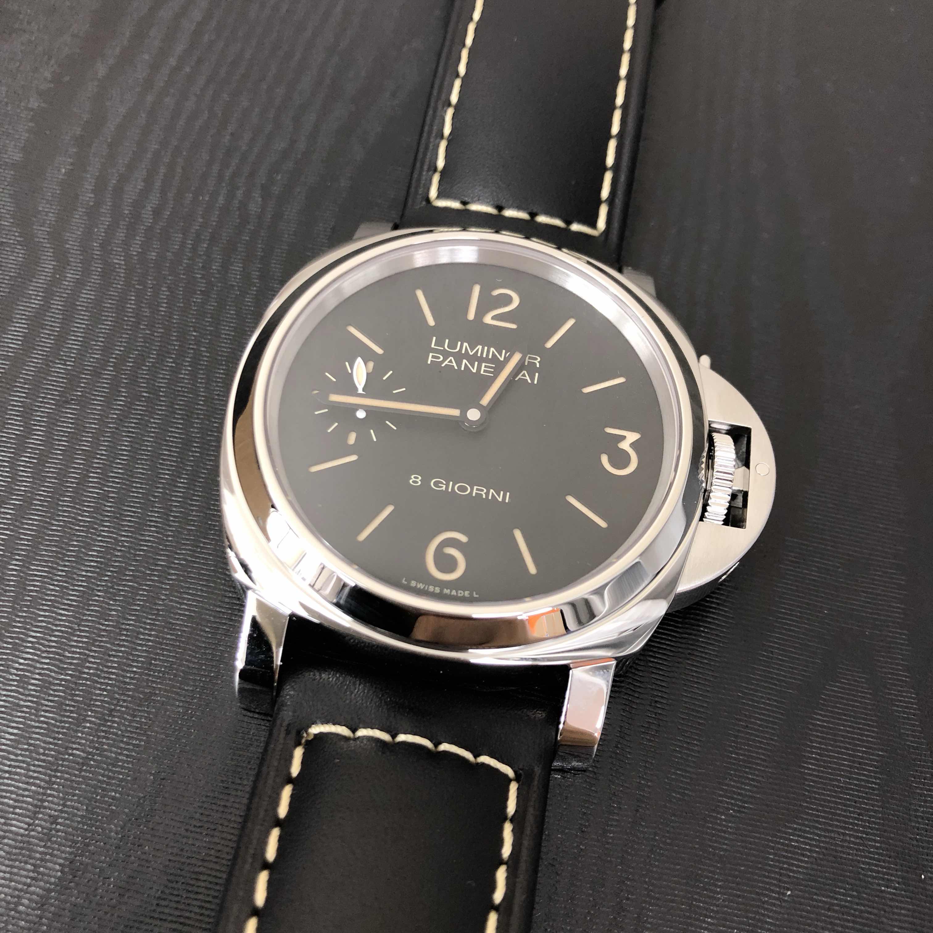Panerai PAM00915 Luminor Replica Watch With Automatic Movement, Black Dial, Steel Case - Image 5
