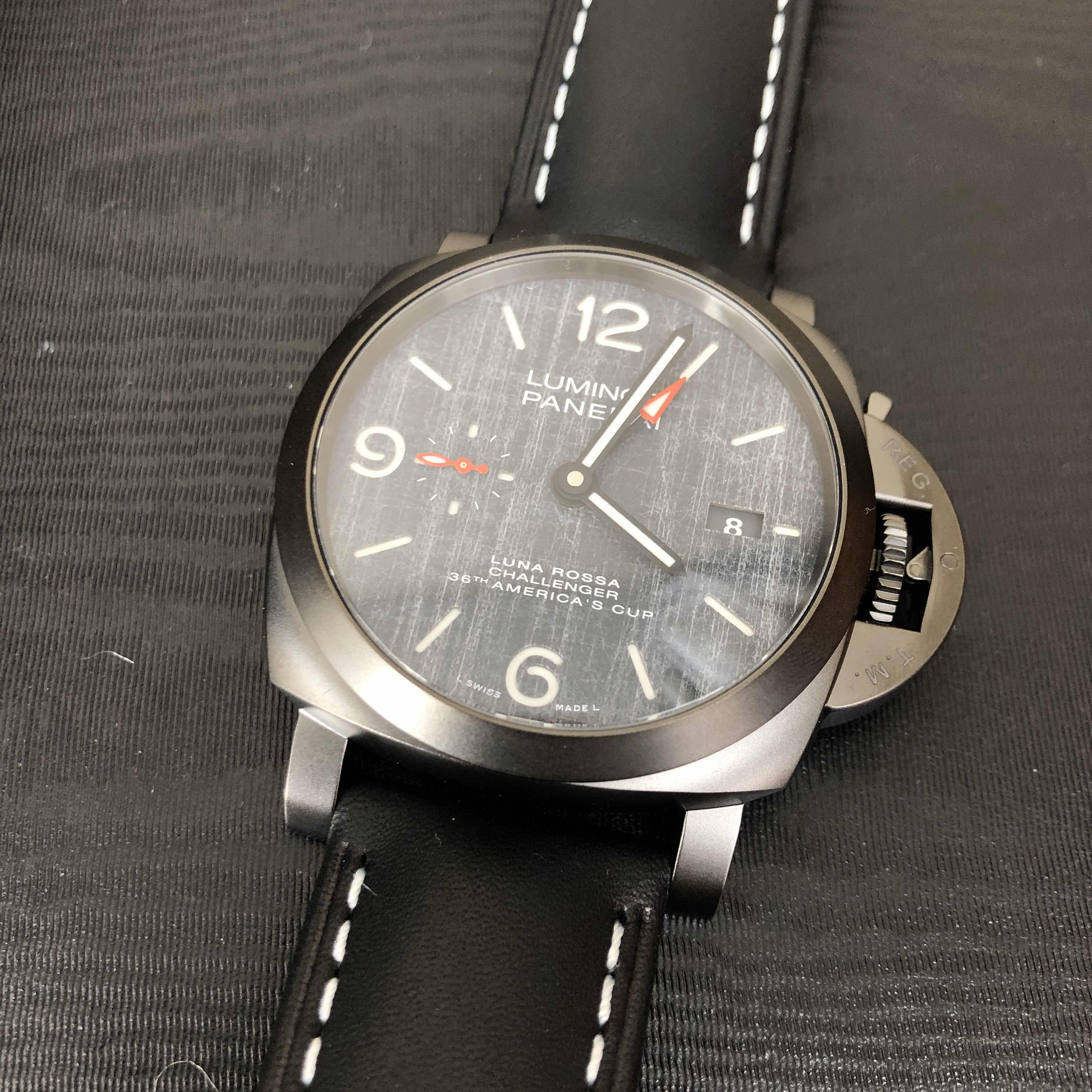 Panerai PAM01036 LUMINOR Titanium Carbon Fiber Automatic Replica Watch 44mm Black Dial Black - Image 5