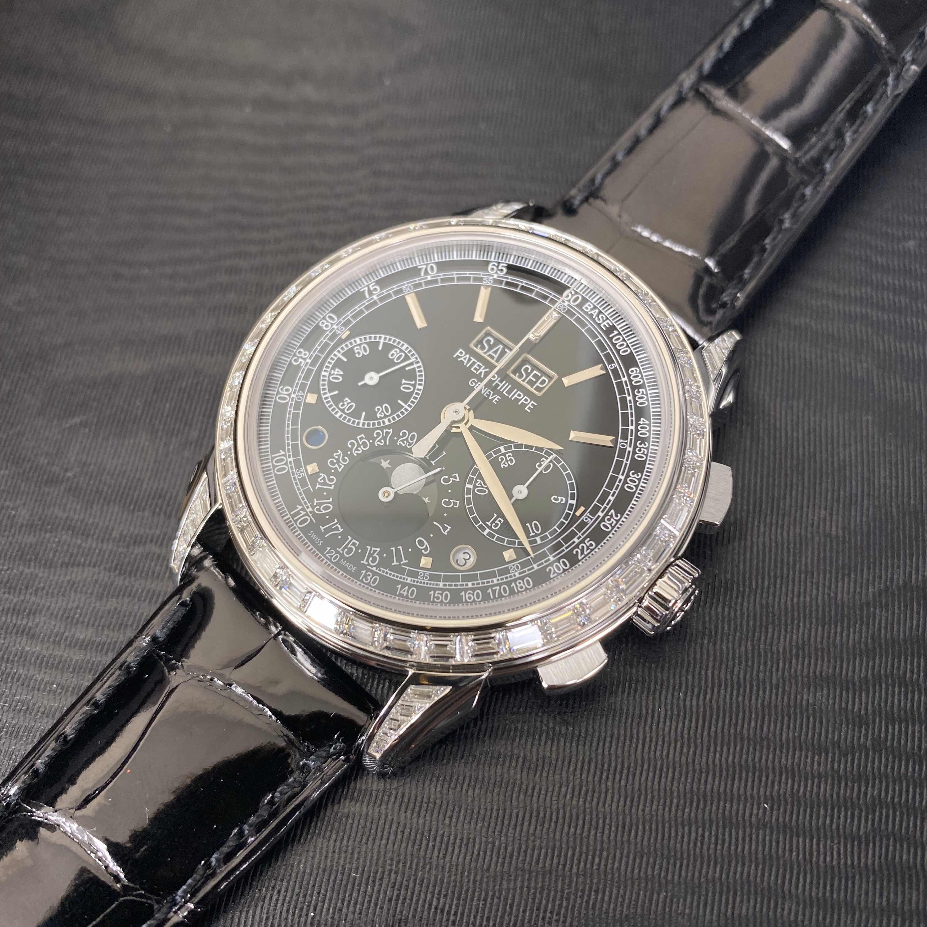 Patek Philippe 5271P-001 Grand Complications Manual Wind 950 Platinum Black Dial Replica Watch - Image 5