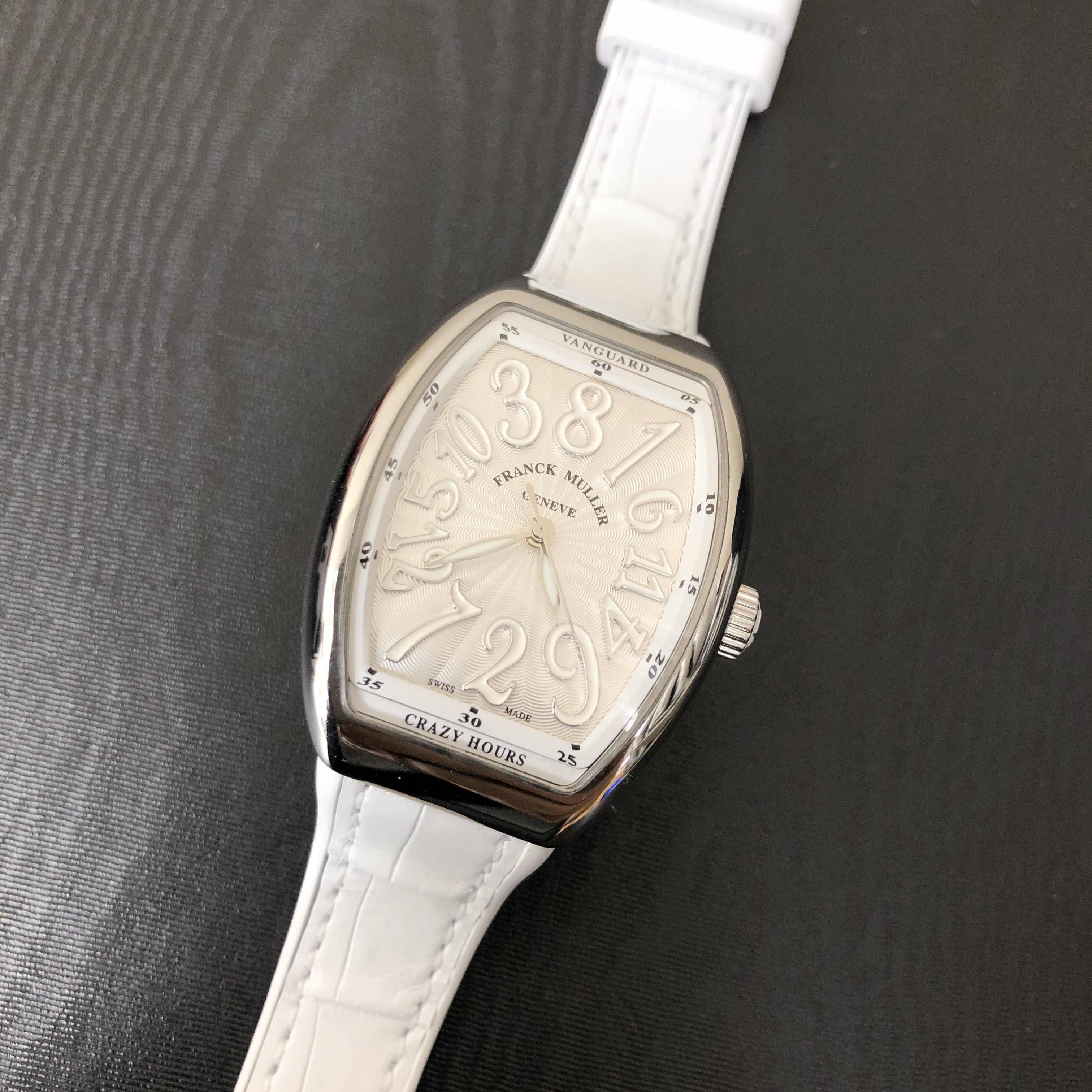 Franck Muller V32 CH AC.BC Crazy Hours Automatic Stainless Steel Replica Watch - White Dial - Image 5