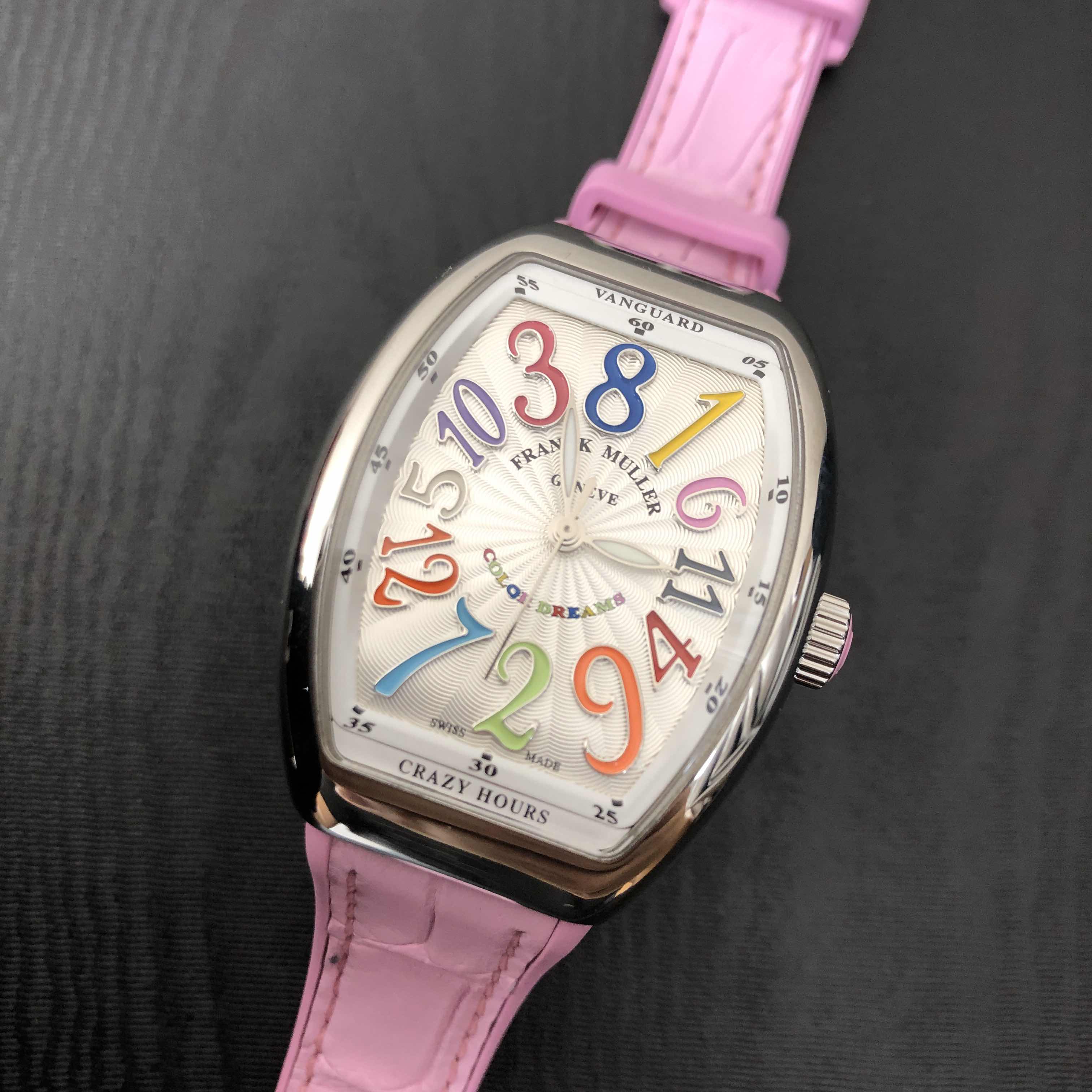 Franck Muller V 32 CH COL DRM AC.RS Crazy Hours Automatic Stainless Steel & Diamond Replica Watch - Image 5
